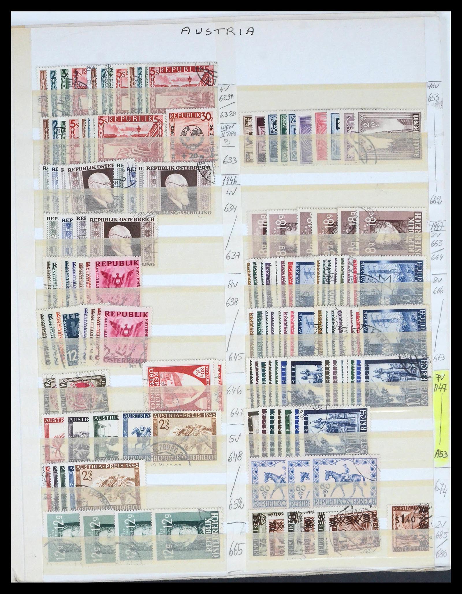 39868 0009 - Stamp collection 39868 Austria 1850-2010.