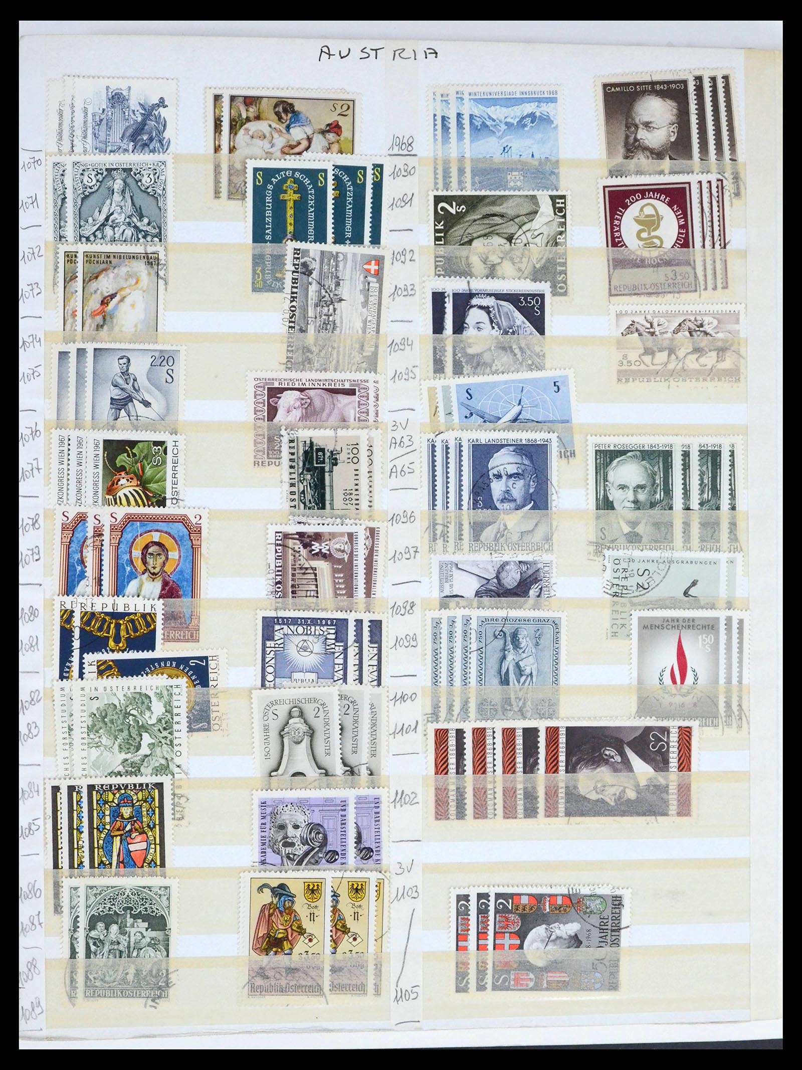 39868 0018 - Stamp collection 39868 Austria 1850-2010.