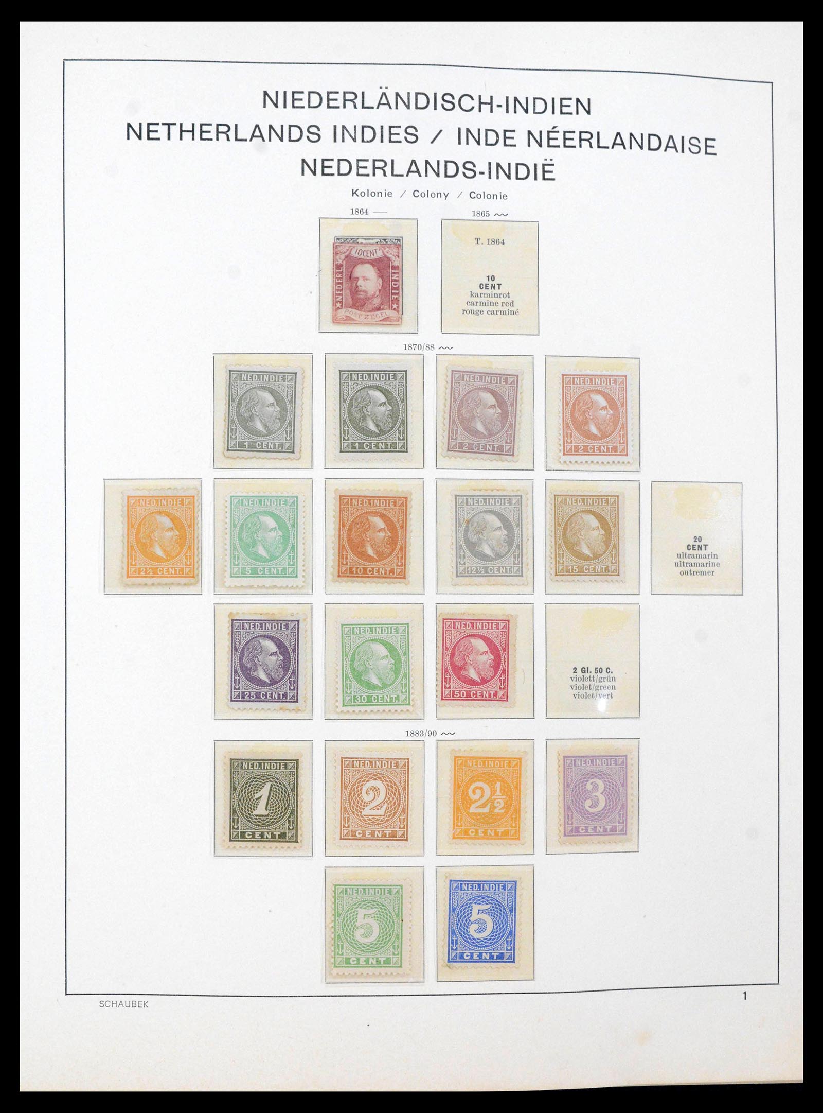 39880 0001 - Stamp collection 39880 Dutch territories 1864-1969.