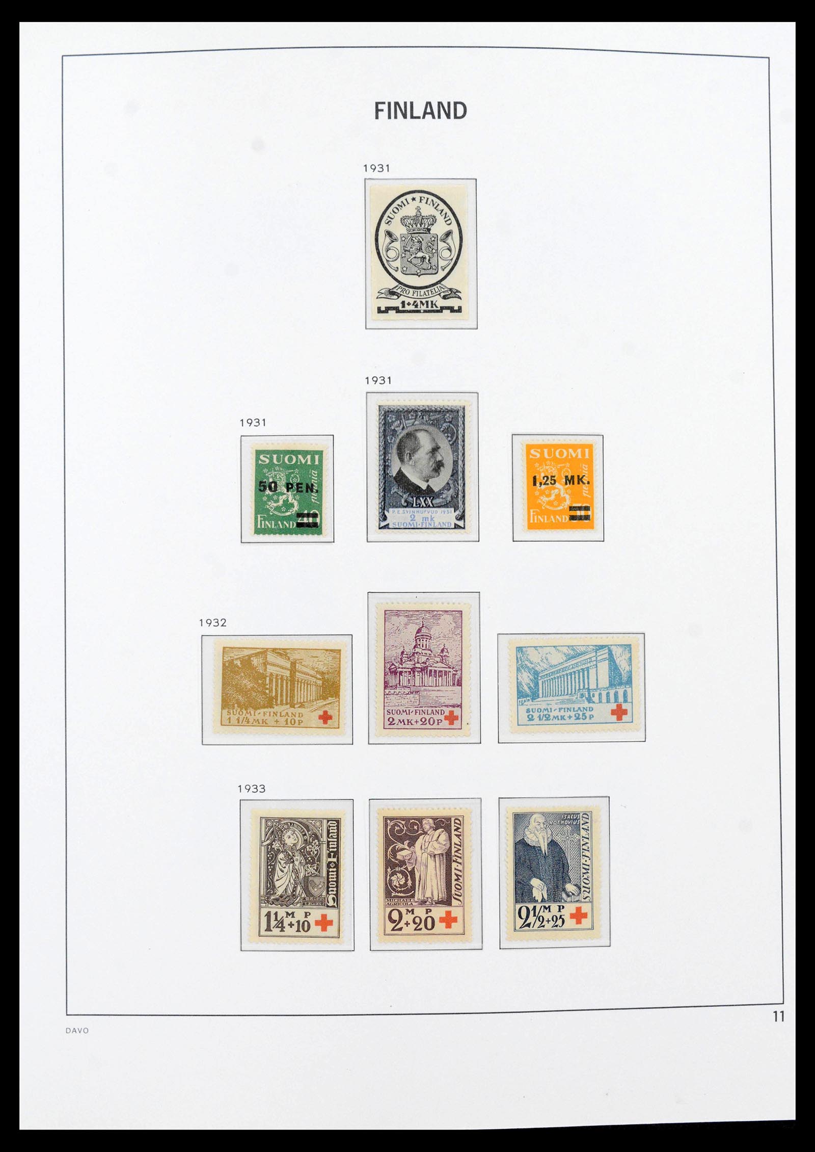 39884 0011 - Stamp collection 39884 Finland 1860-1979.