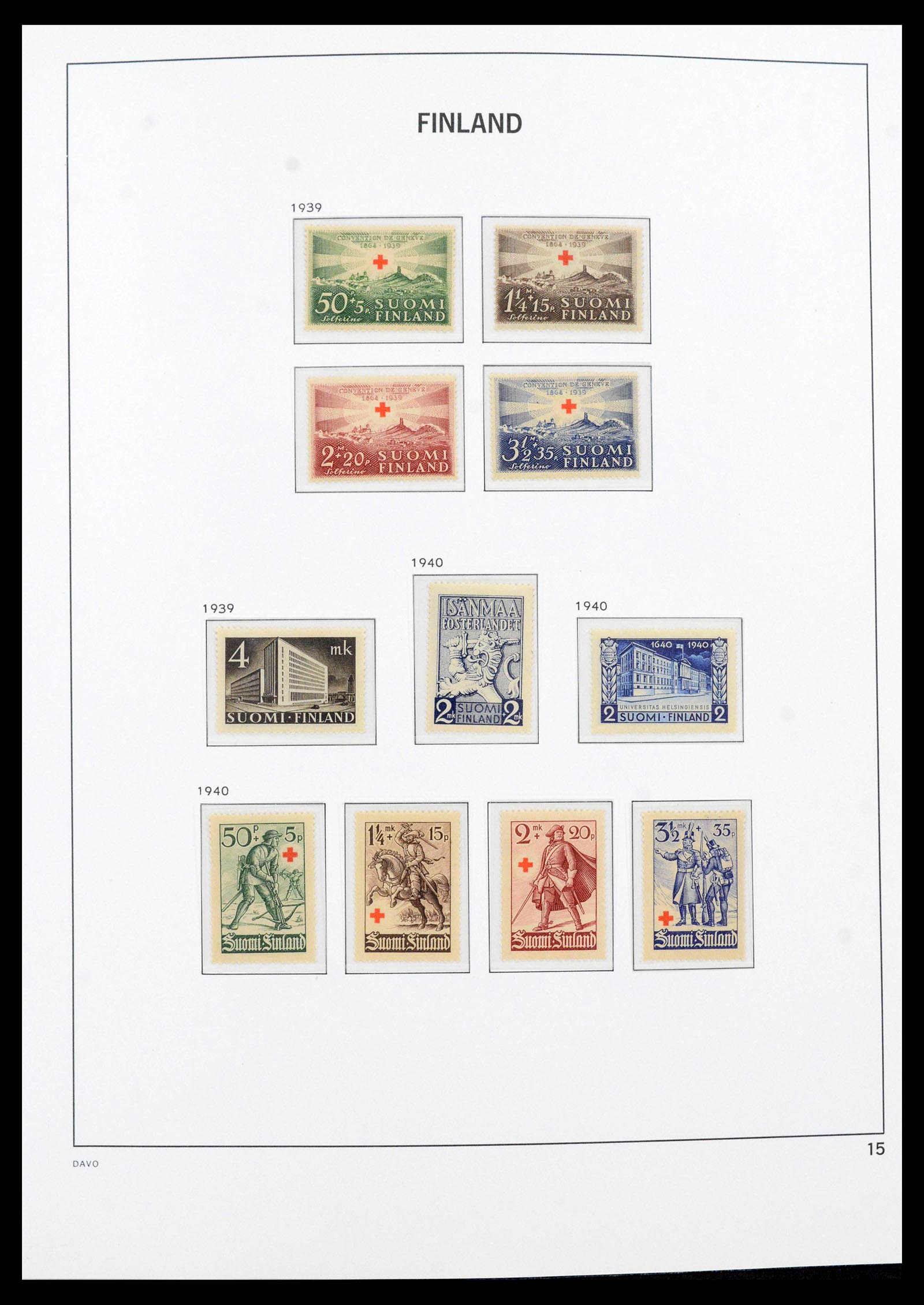 39884 0015 - Stamp collection 39884 Finland 1860-1979.