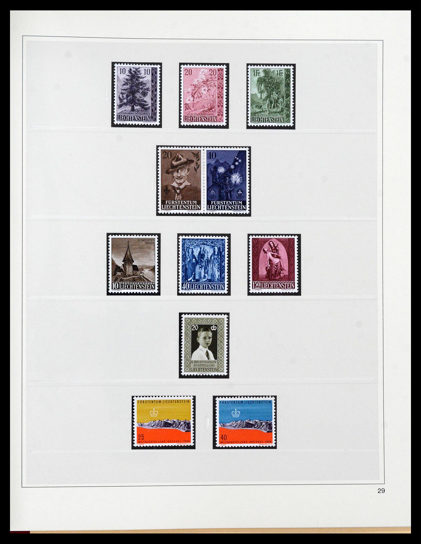 39887 0018 - Stamp collection 39887 Liechtenstein 1920-1960.