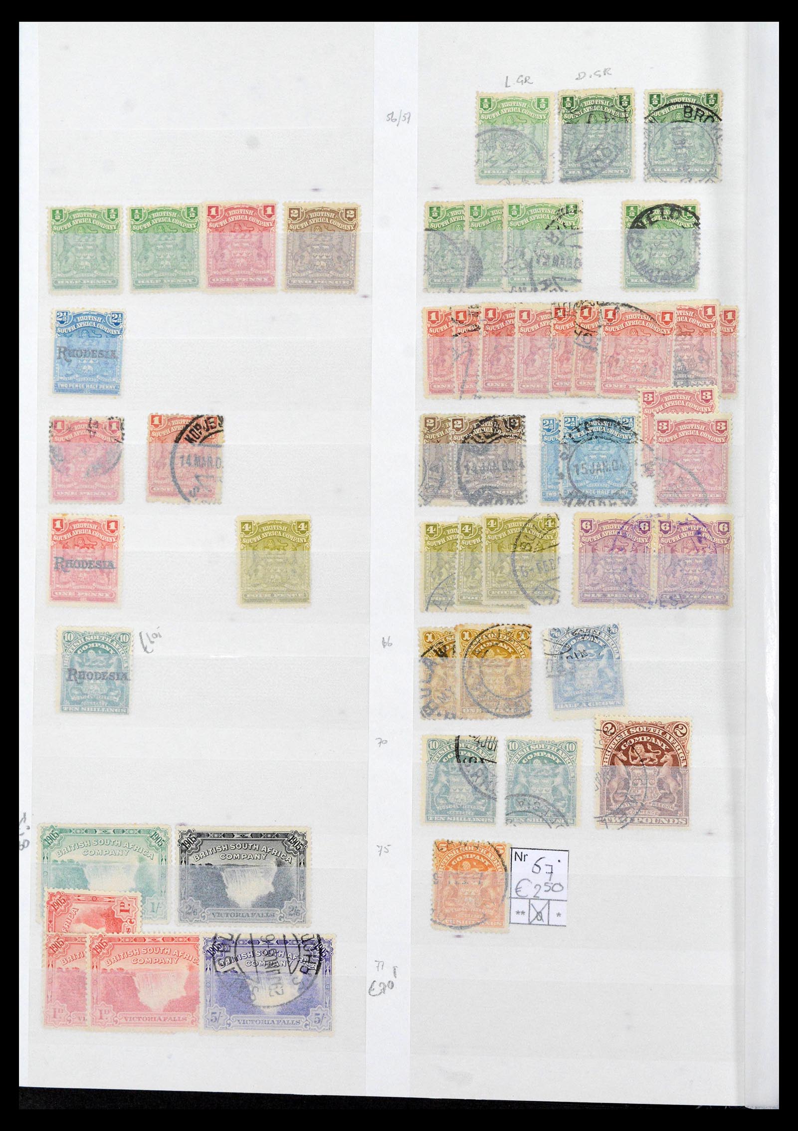 39896 0012 - Stamp collection 39896 Rhodesia and territories 1890-1994.