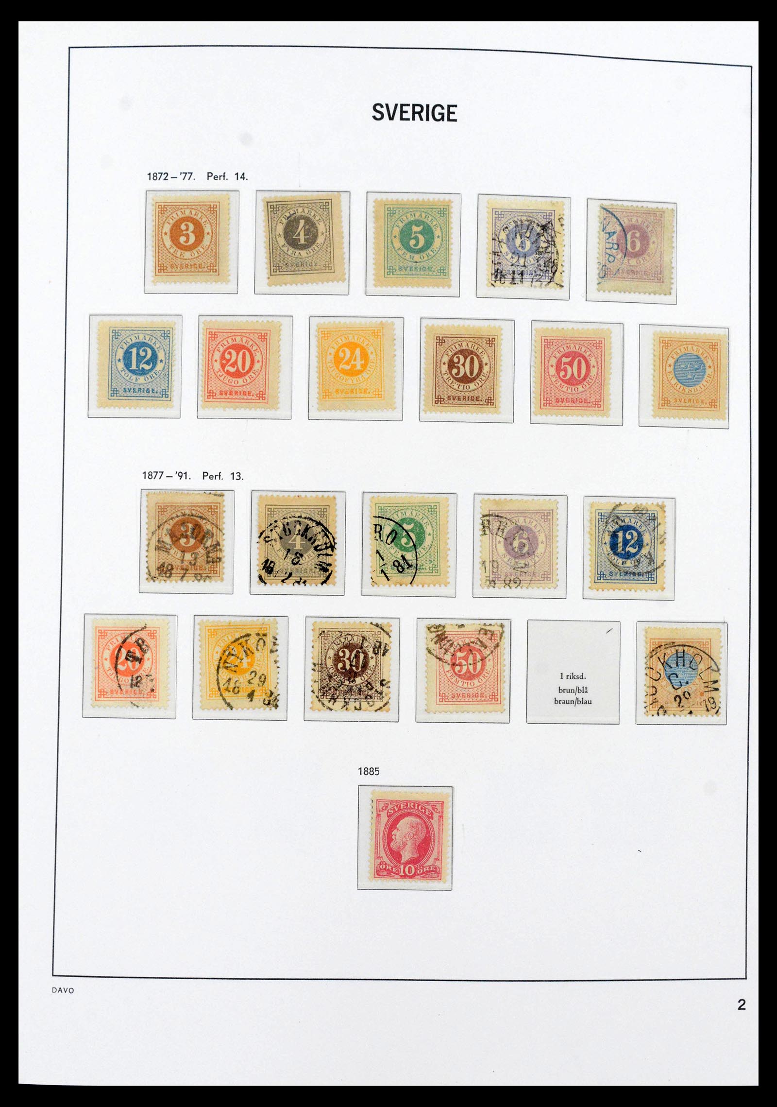 39909 0002 - Stamp collection 39909 Sweden 1855-1969.