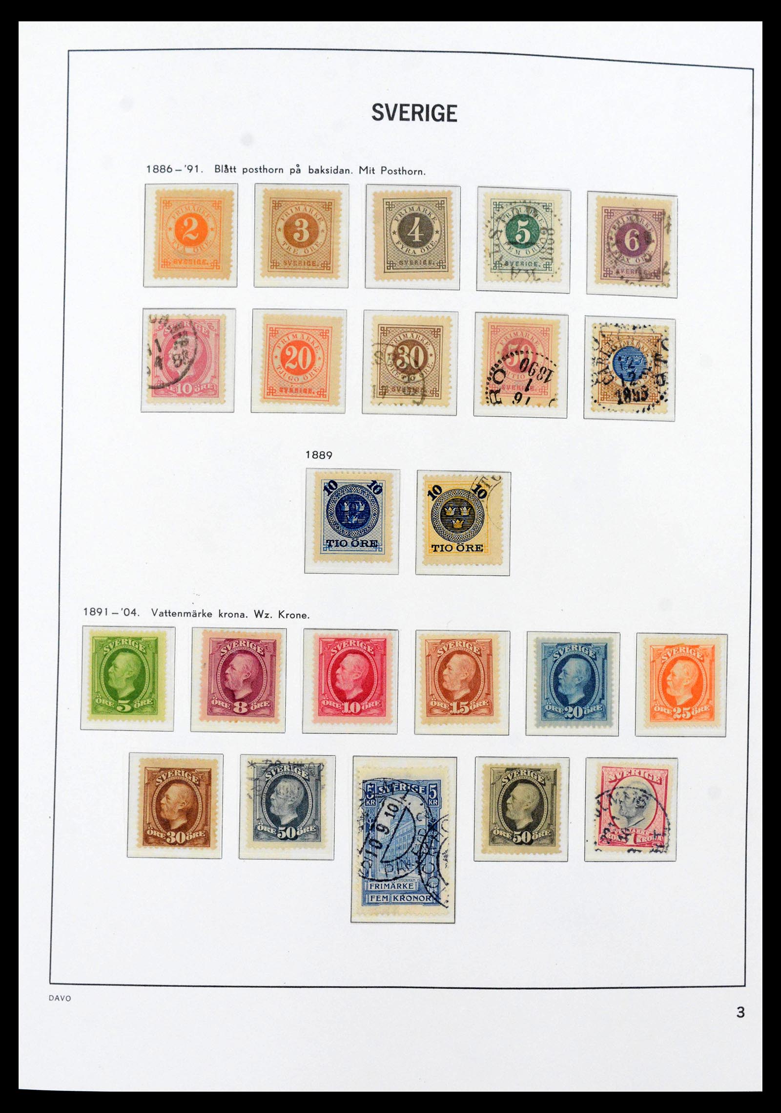 39909 0003 - Stamp collection 39909 Sweden 1855-1969.