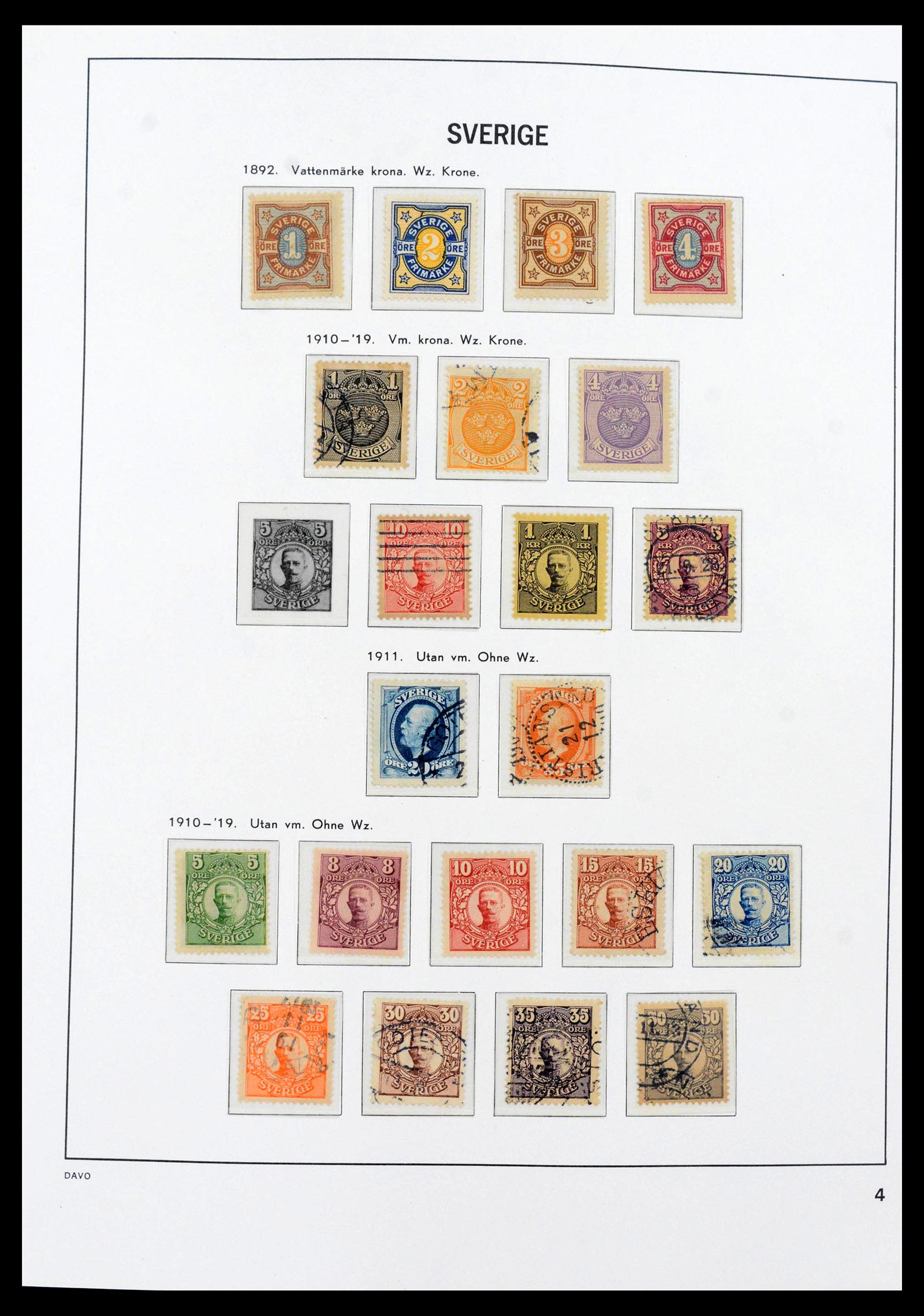 39909 0004 - Stamp collection 39909 Sweden 1855-1969.