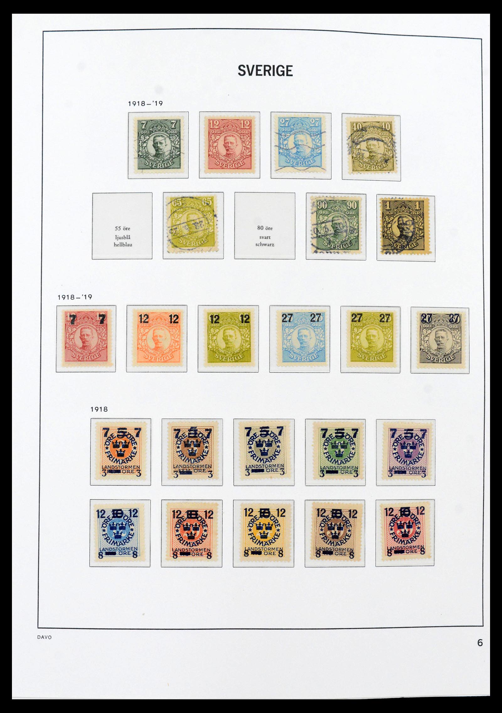 39909 0006 - Stamp collection 39909 Sweden 1855-1969.