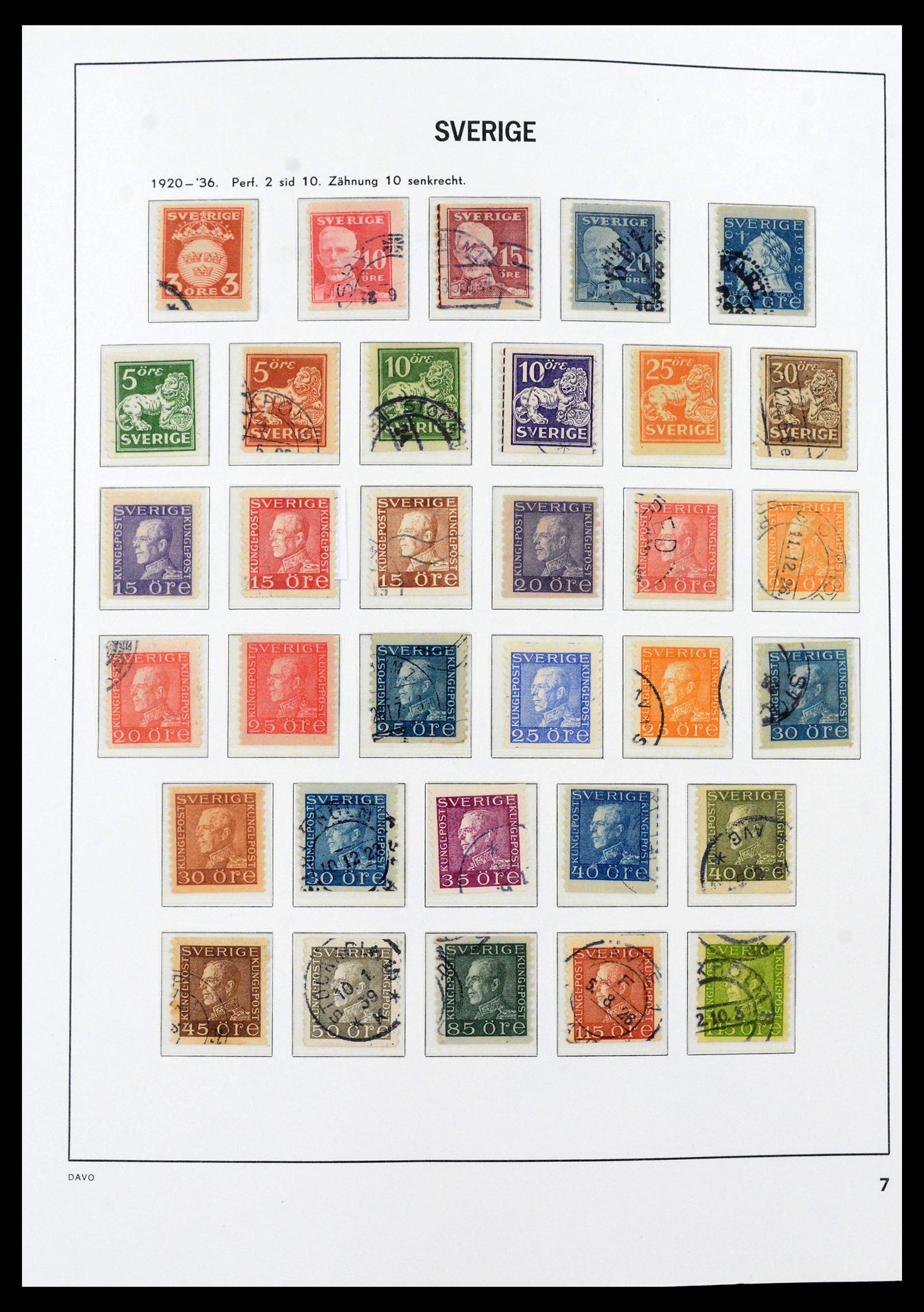 39909 0007 - Stamp collection 39909 Sweden 1855-1969.