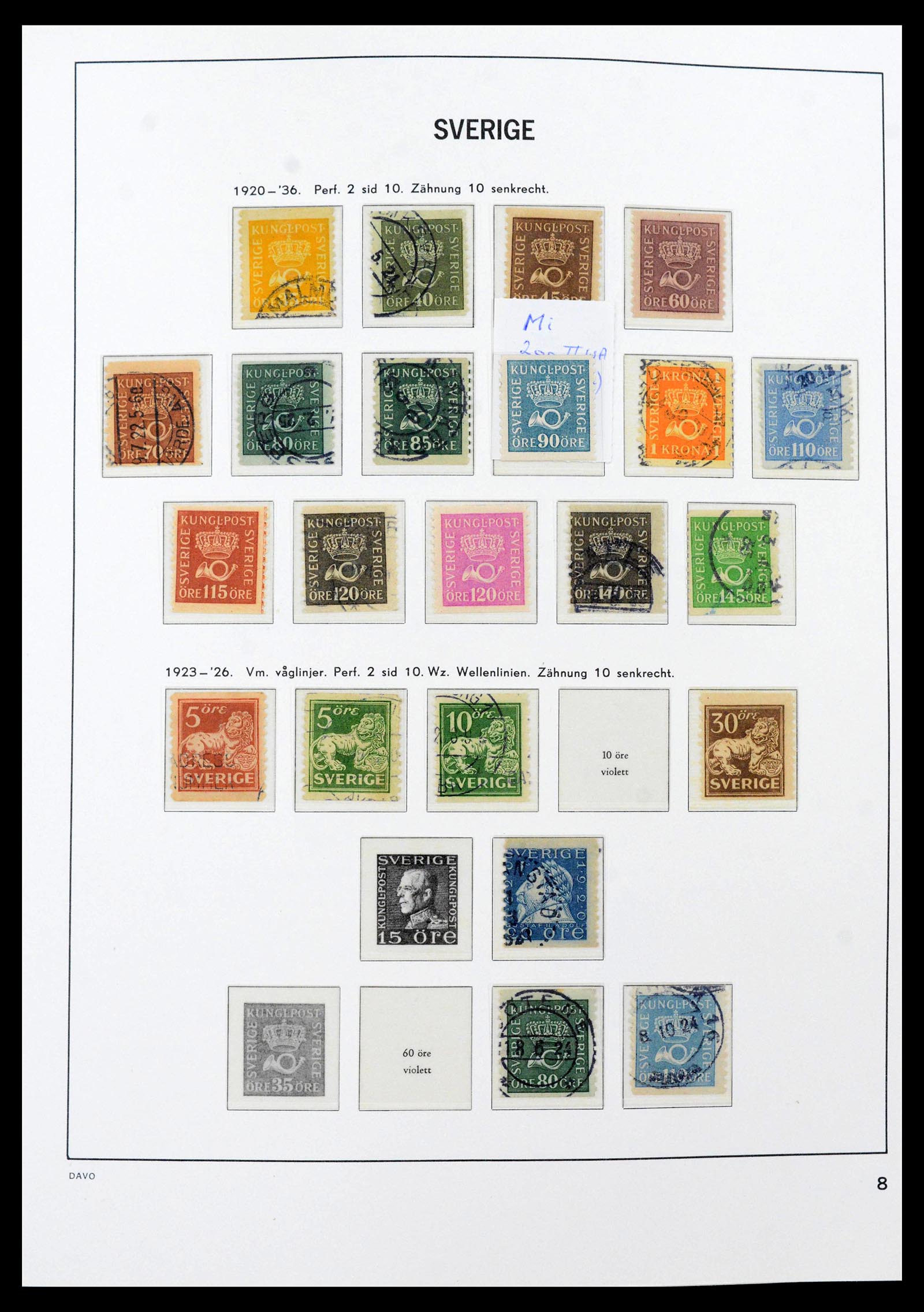 39909 0008 - Stamp collection 39909 Sweden 1855-1969.