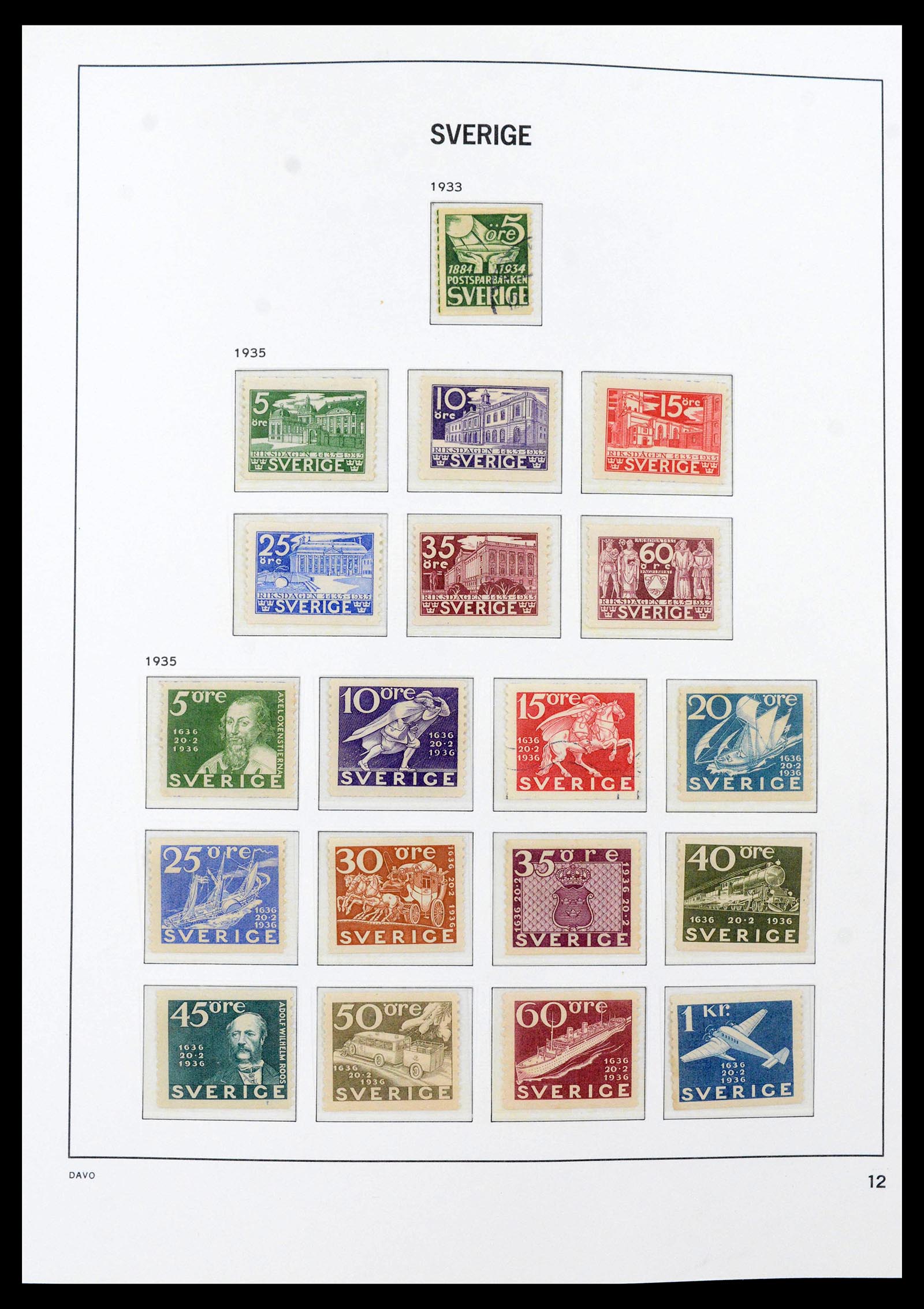 39909 0013 - Stamp collection 39909 Sweden 1855-1969.