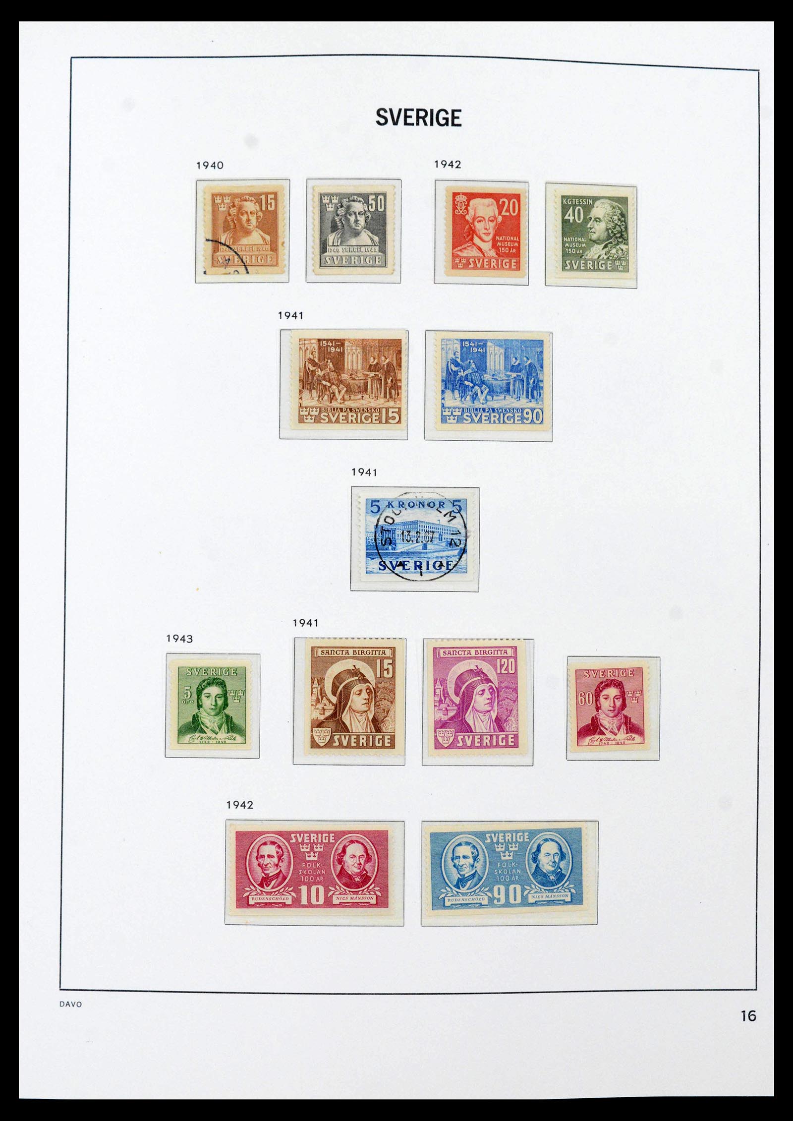 39909 0019 - Stamp collection 39909 Sweden 1855-1969.