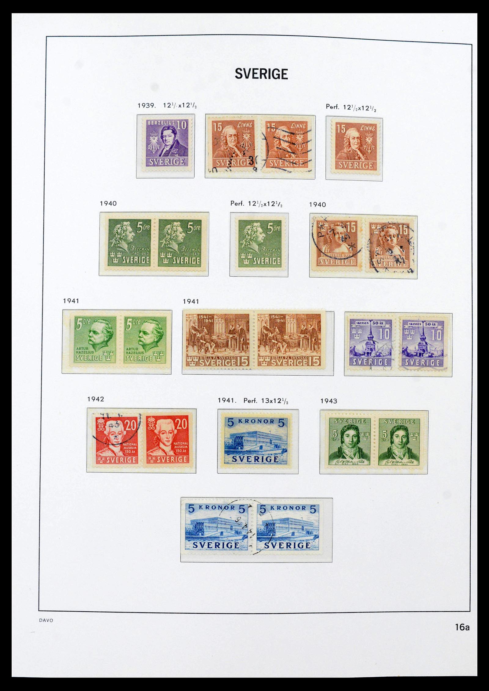 39909 0020 - Stamp collection 39909 Sweden 1855-1969.