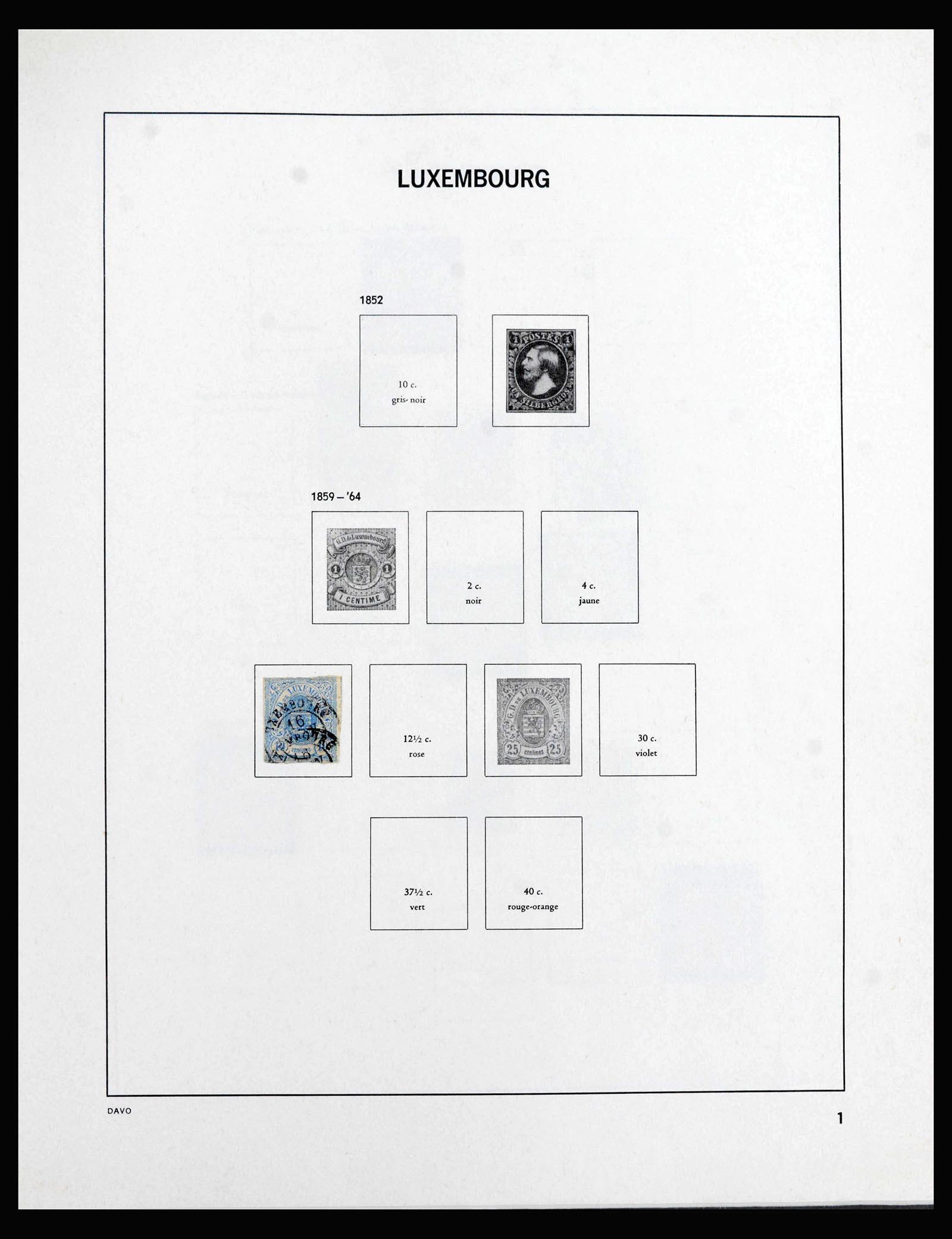 39921 0001 - Stamp collection 39921 Luxembourg 1859-2019!