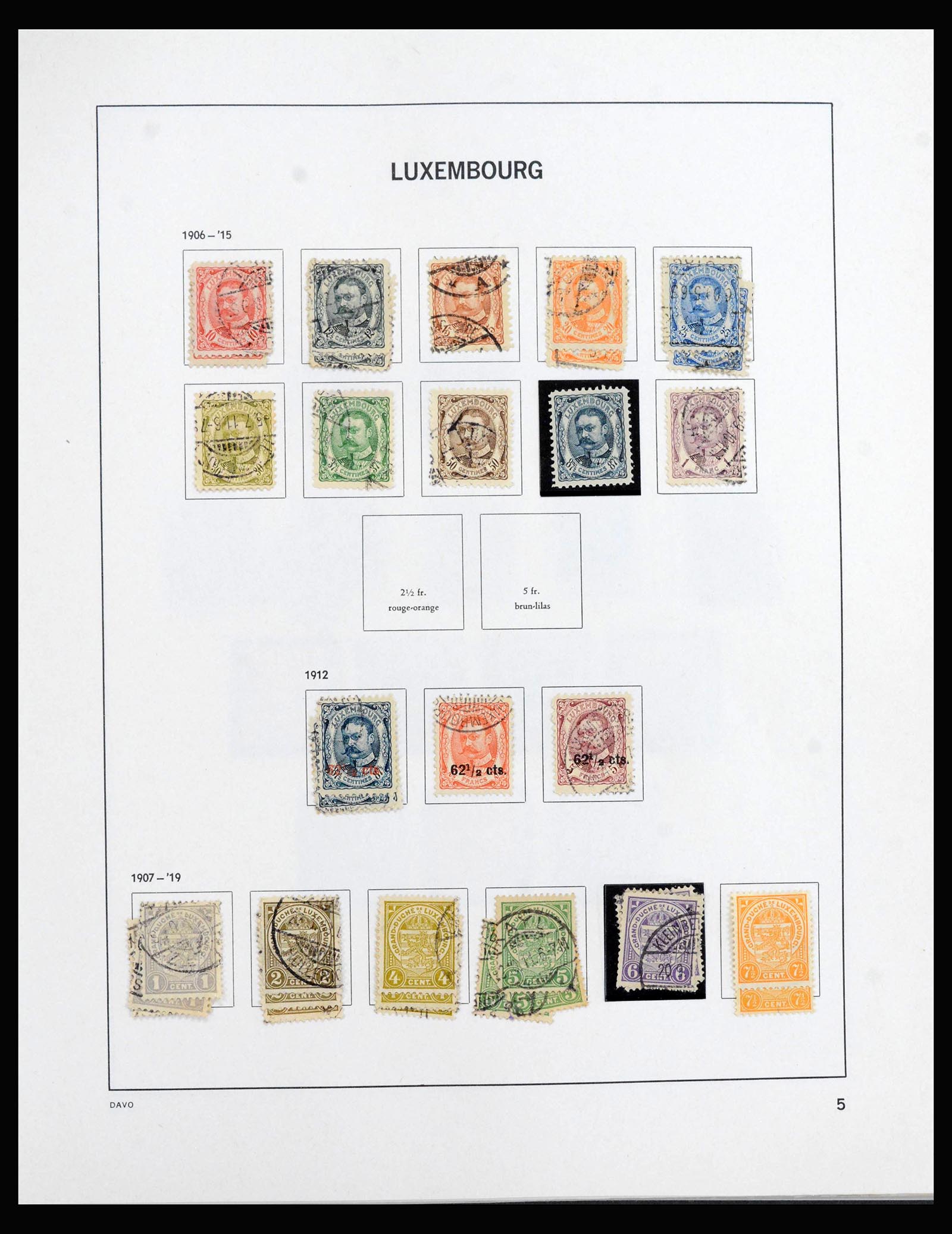 39921 0005 - Stamp collection 39921 Luxembourg 1859-2019!