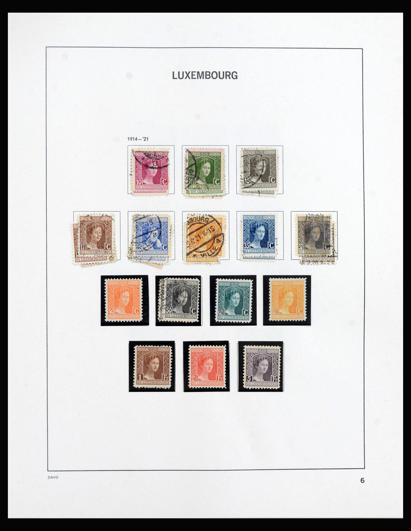 39921 0006 - Stamp collection 39921 Luxembourg 1859-2019!