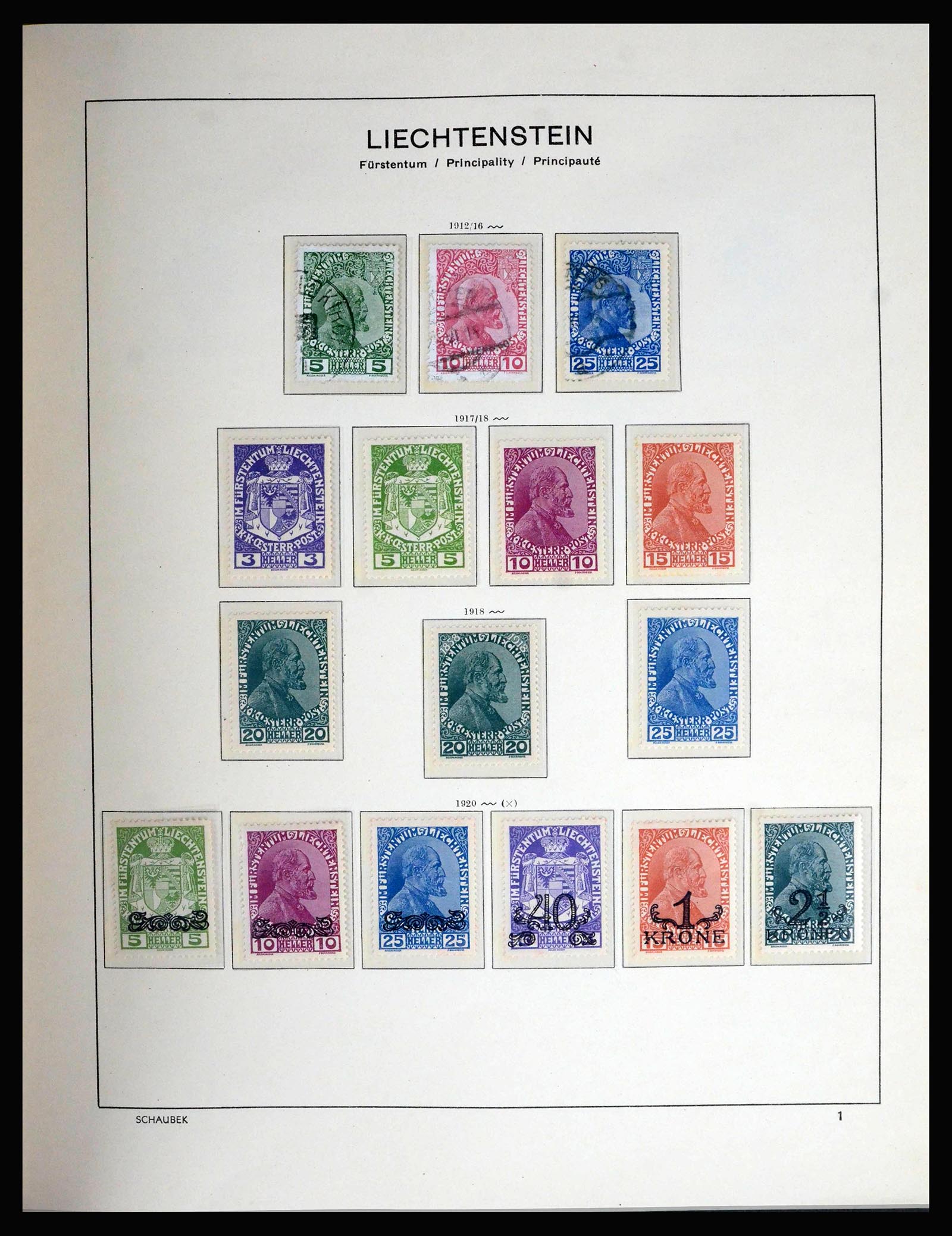 39944 0001 - Stamp collection 39944 Liechtenstein 1912-2020!