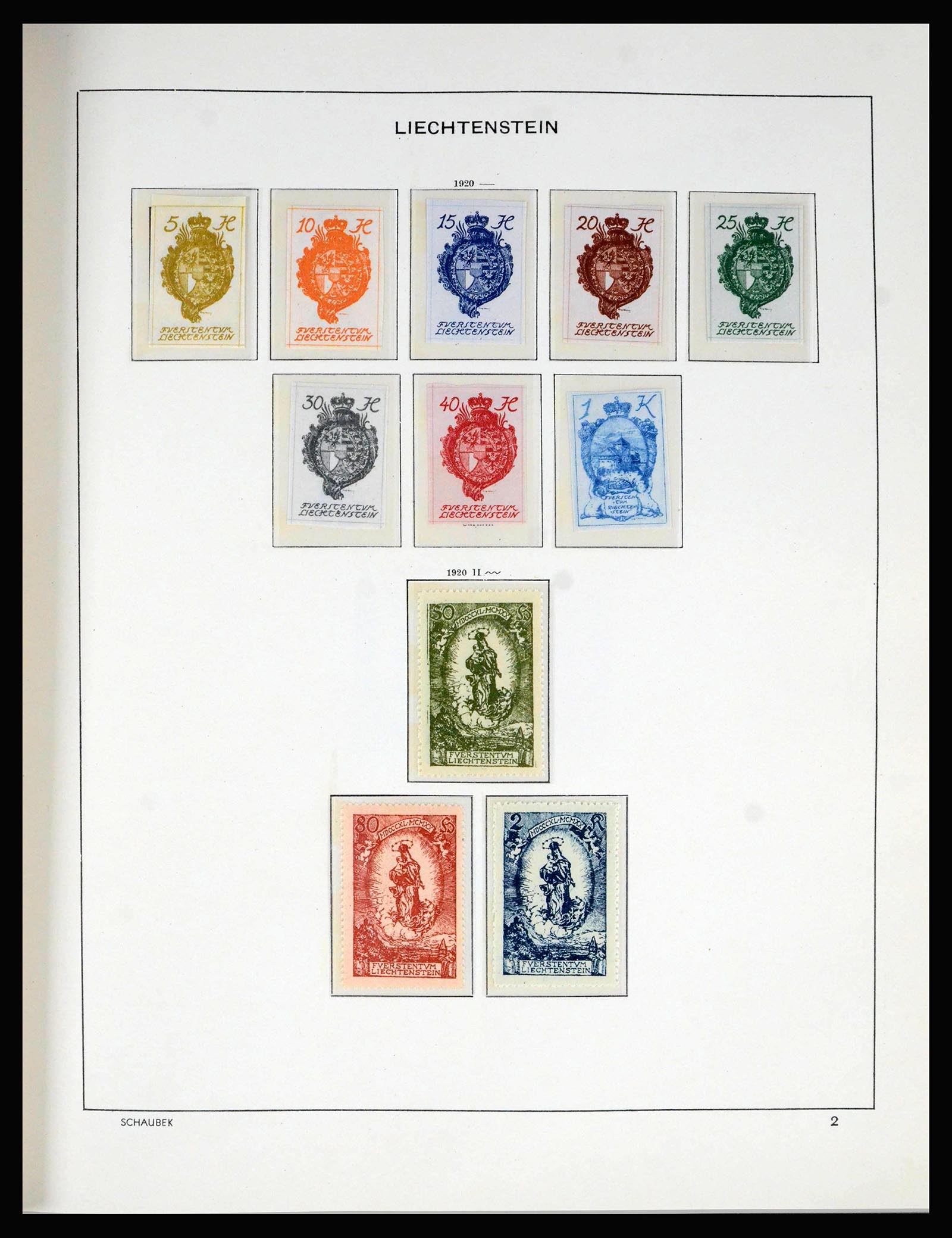 39944 0002 - Stamp collection 39944 Liechtenstein 1912-2020!