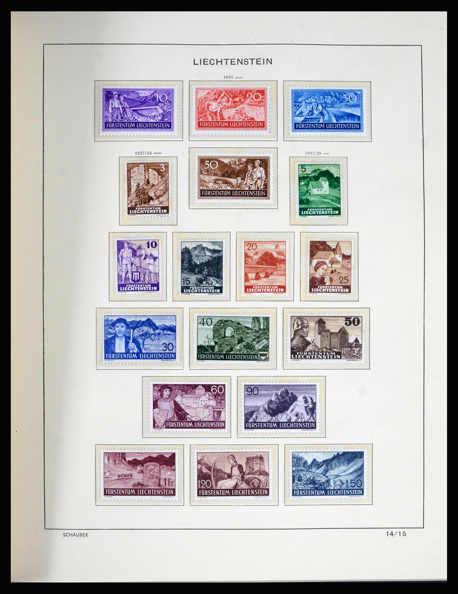 39944 0013 - Stamp collection 39944 Liechtenstein 1912-2020!