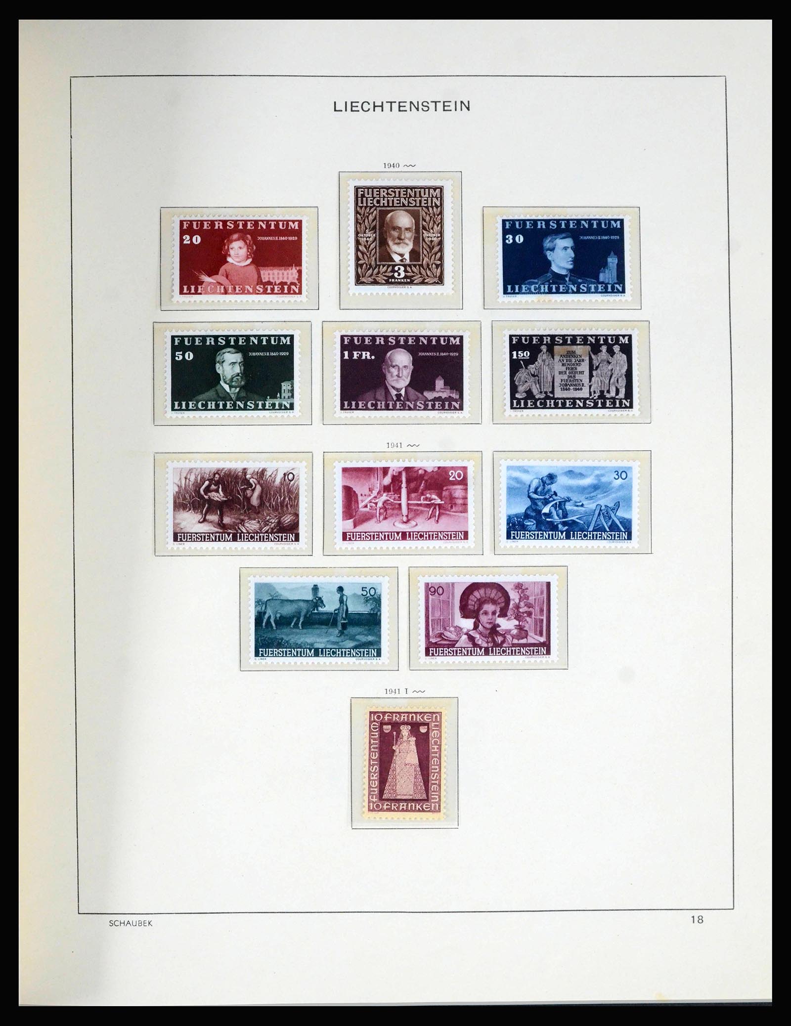 39944 0016 - Stamp collection 39944 Liechtenstein 1912-2020!