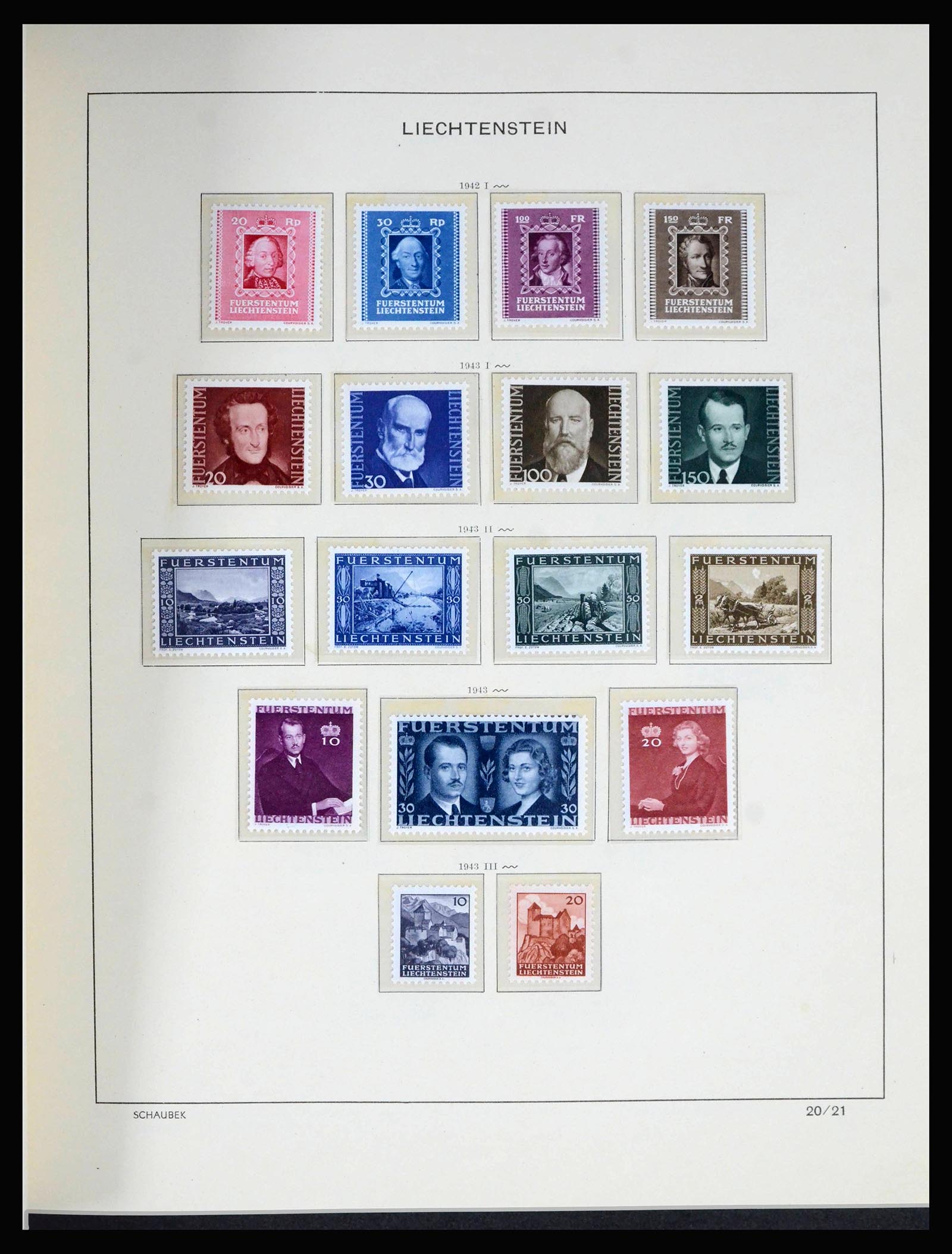 39944 0018 - Stamp collection 39944 Liechtenstein 1912-2020!