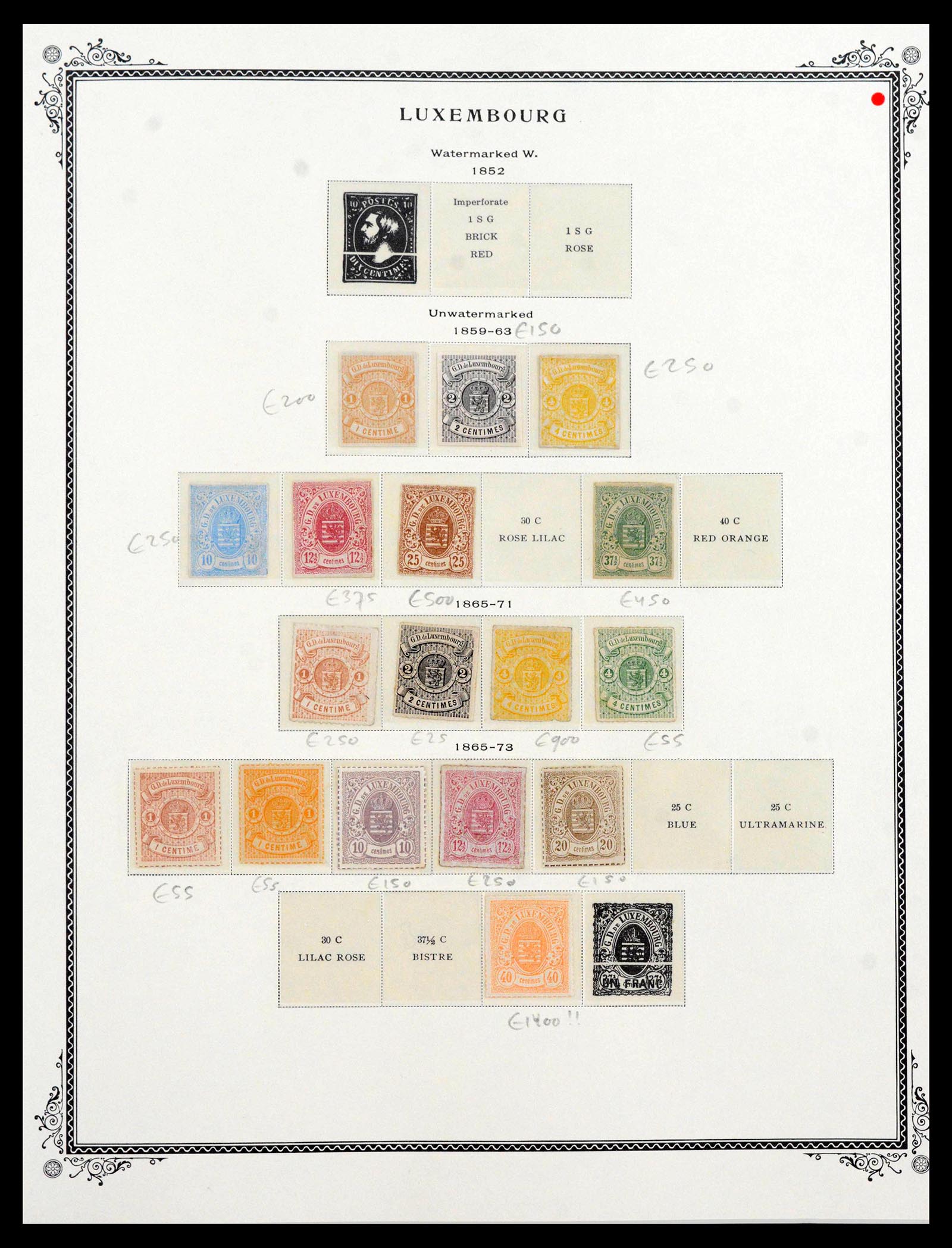 39956 0007 - Stamp collection 39956 Luxembourg 1859-1946.