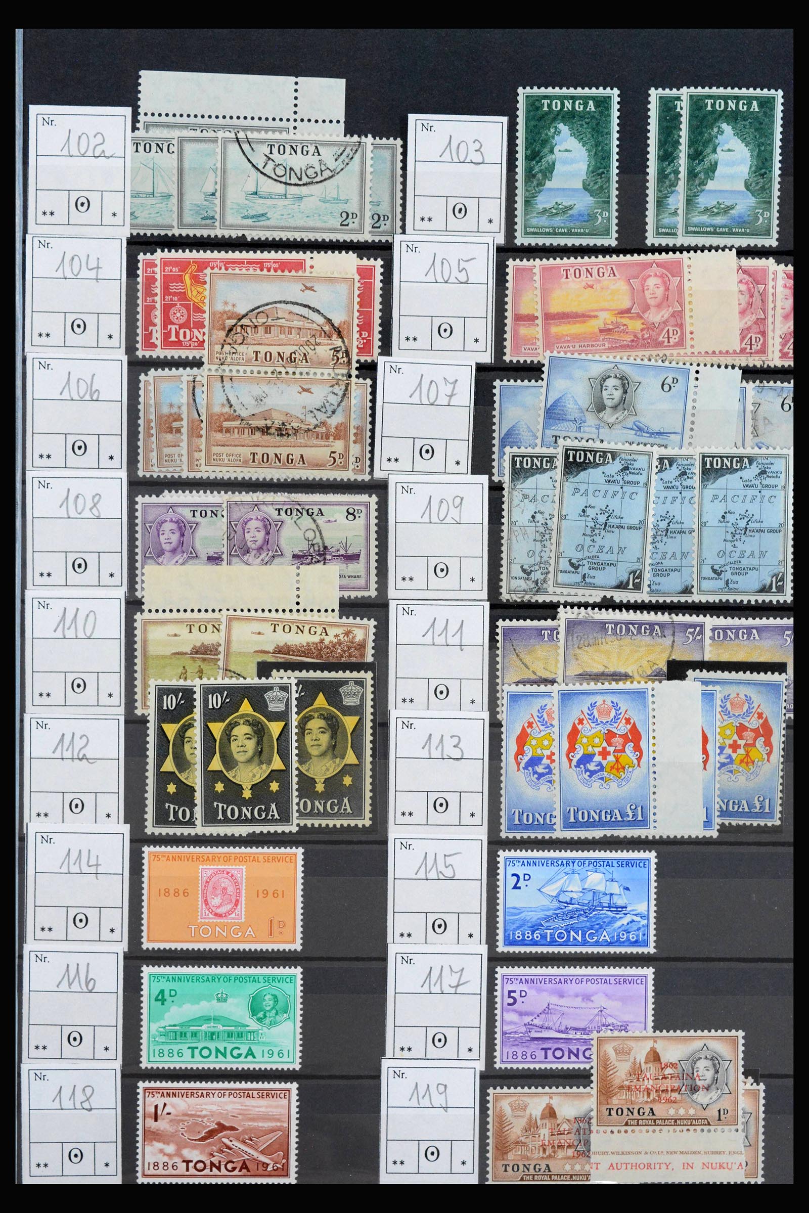 39963 0008 - Stamp collection 39963 Tonga 1886-2012.