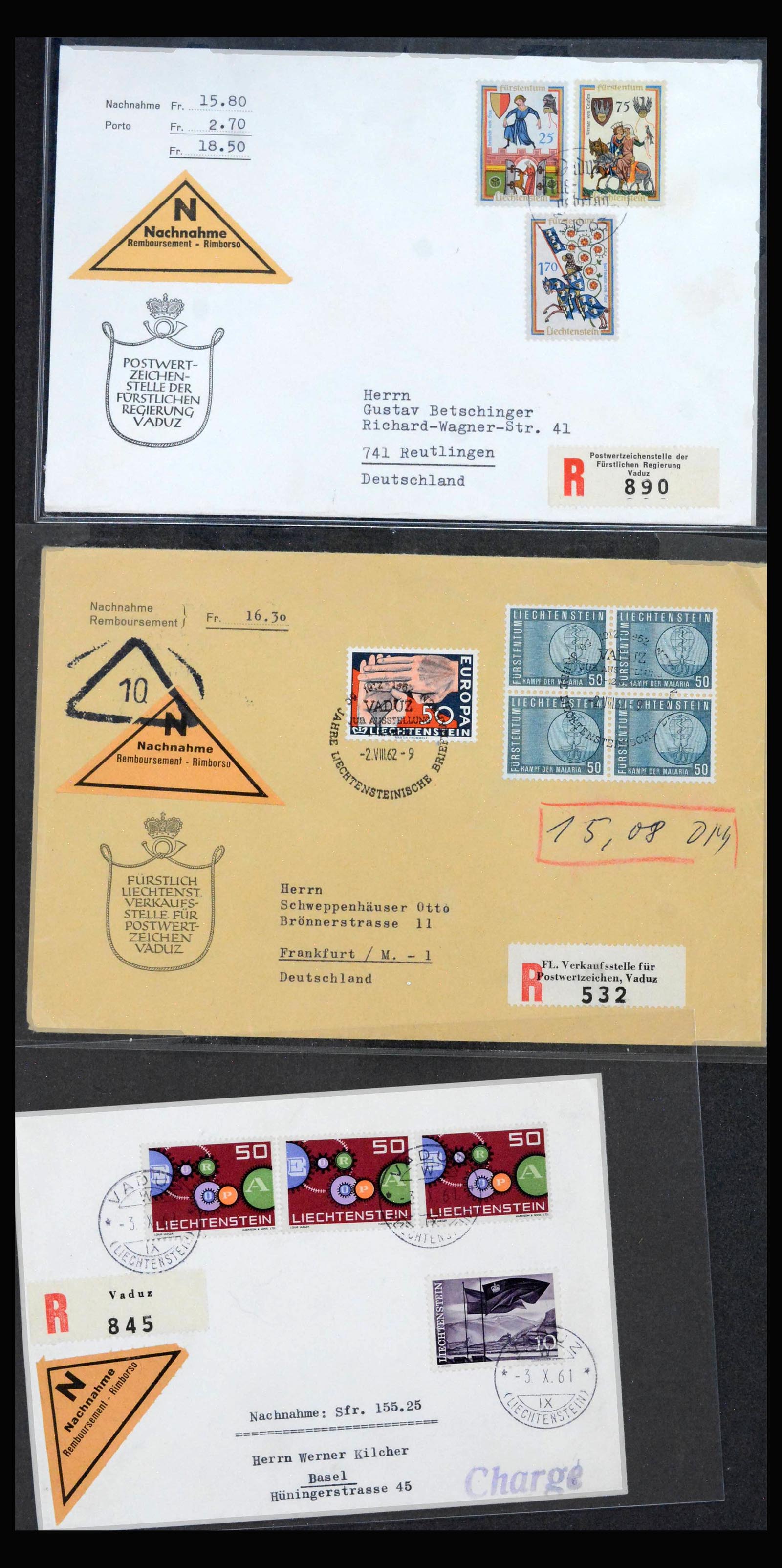 39978 0002 - Stamp collection 39978 Liechtenstein FDC's 1964-2022.