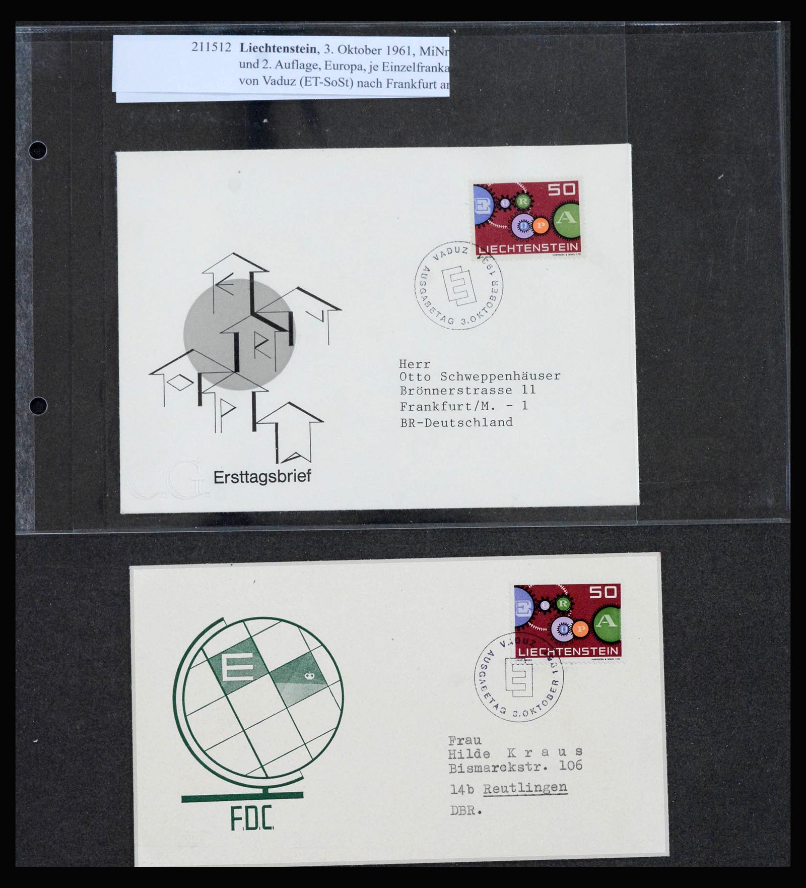 39978 0004 - Stamp collection 39978 Liechtenstein FDC's 1964-2022.