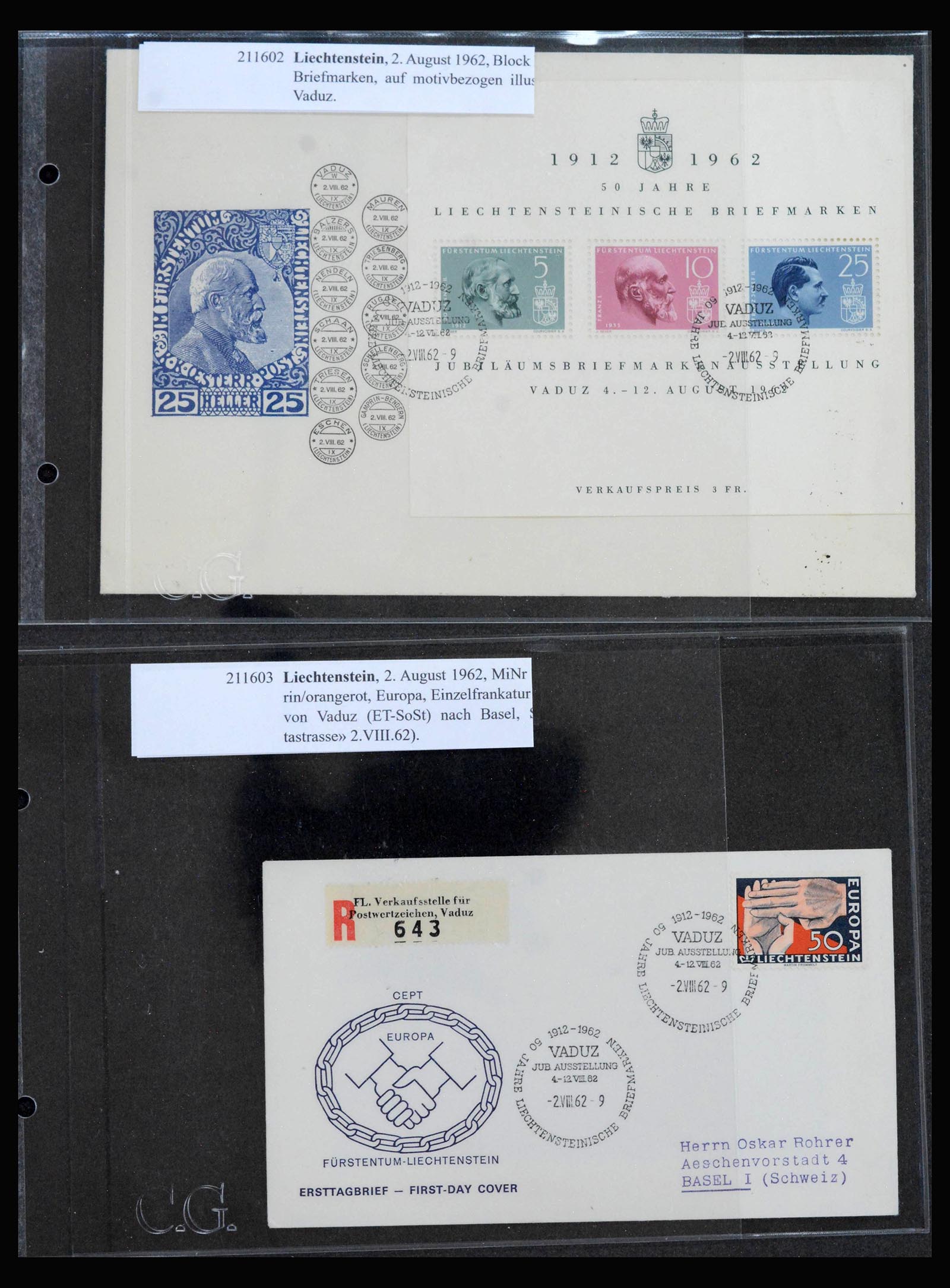 39978 0005 - Stamp collection 39978 Liechtenstein FDC's 1964-2022.