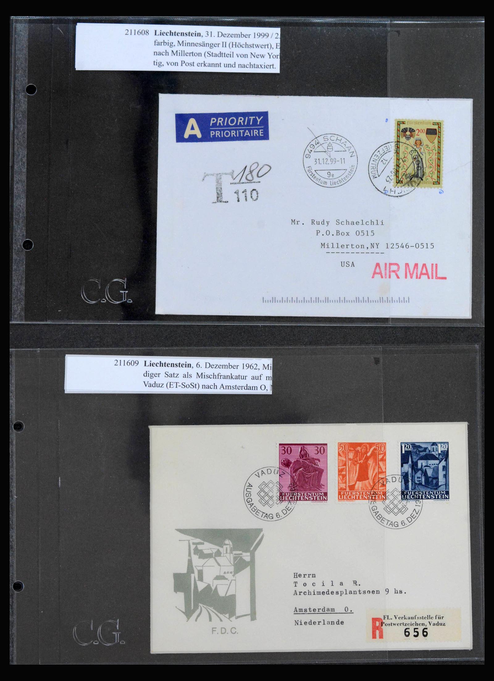 39978 0007 - Stamp collection 39978 Liechtenstein FDC's 1964-2022.