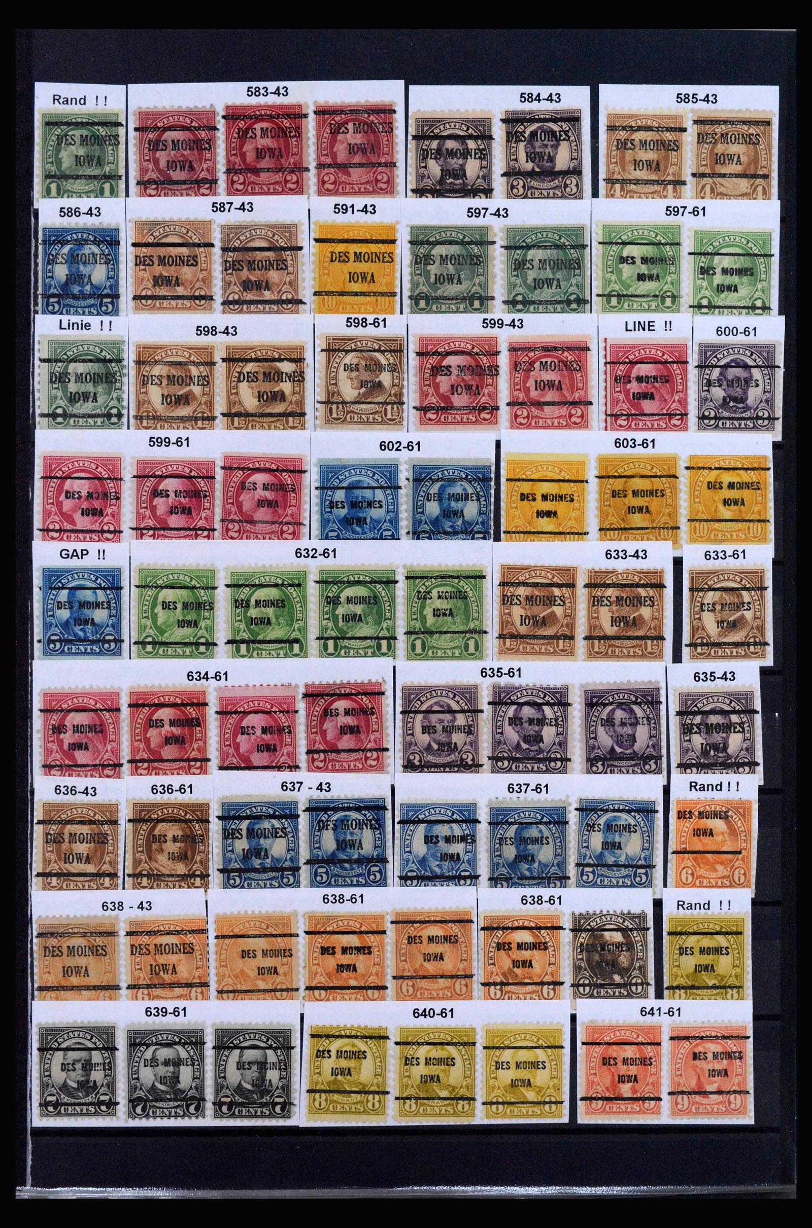 39990 0003 - Stamp collection 39990 USA precancels 1900-1980.