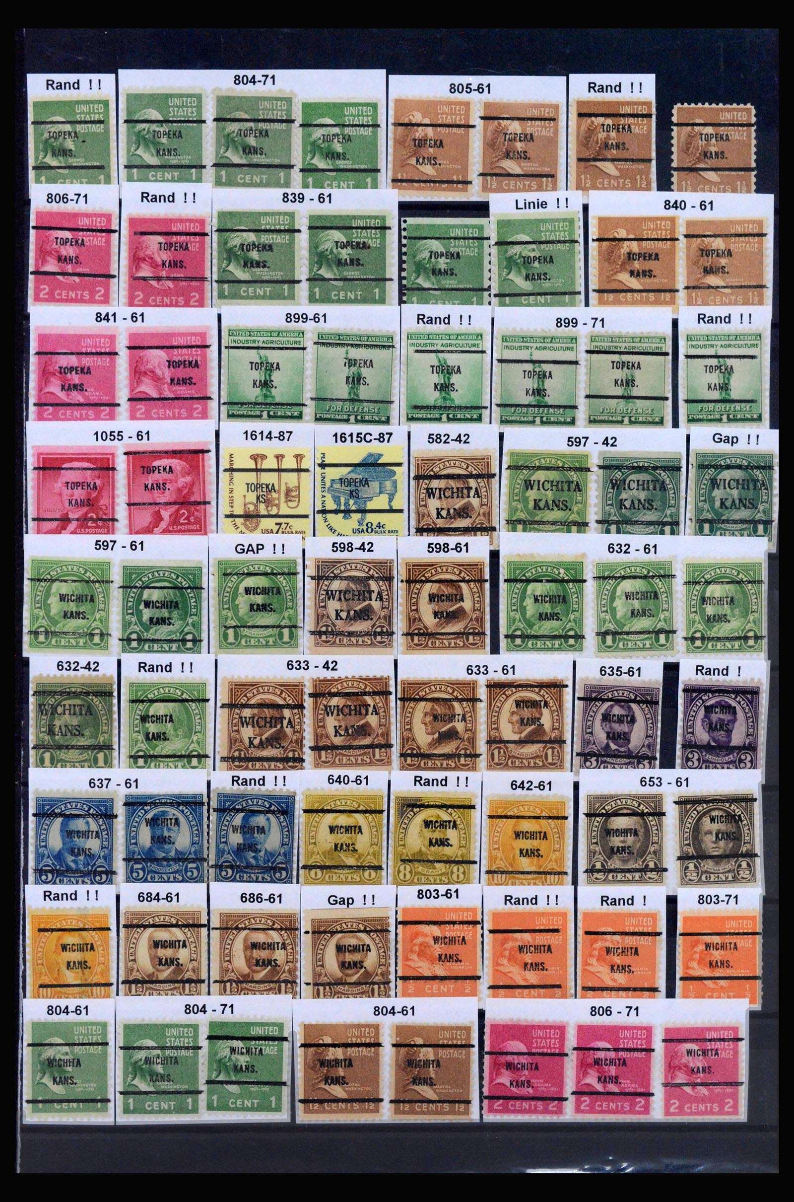 39990 0009 - Stamp collection 39990 USA precancels 1900-1980.