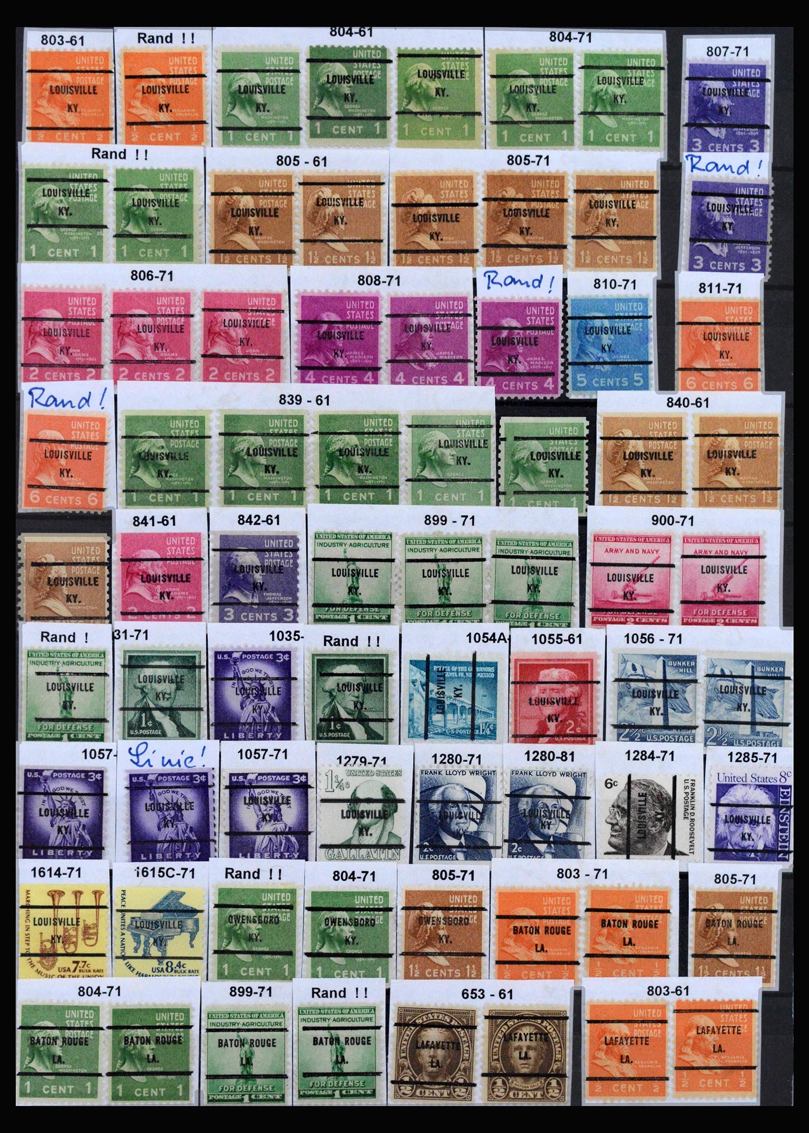 39990 0012 - Stamp collection 39990 USA precancels 1900-1980.