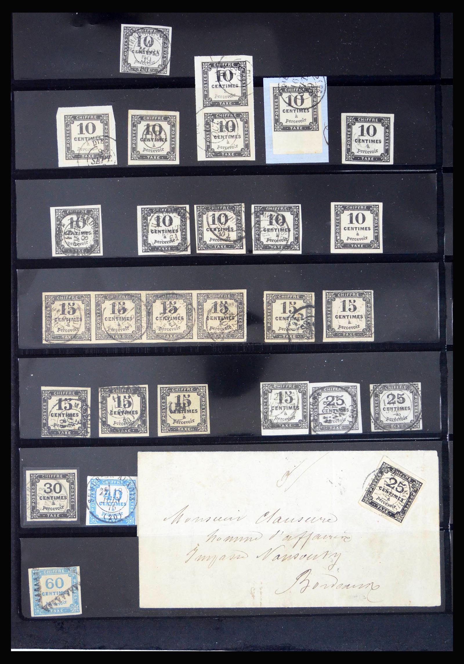 40004 0002 - Stamp collection 40004 France postage dues 1859-1884.