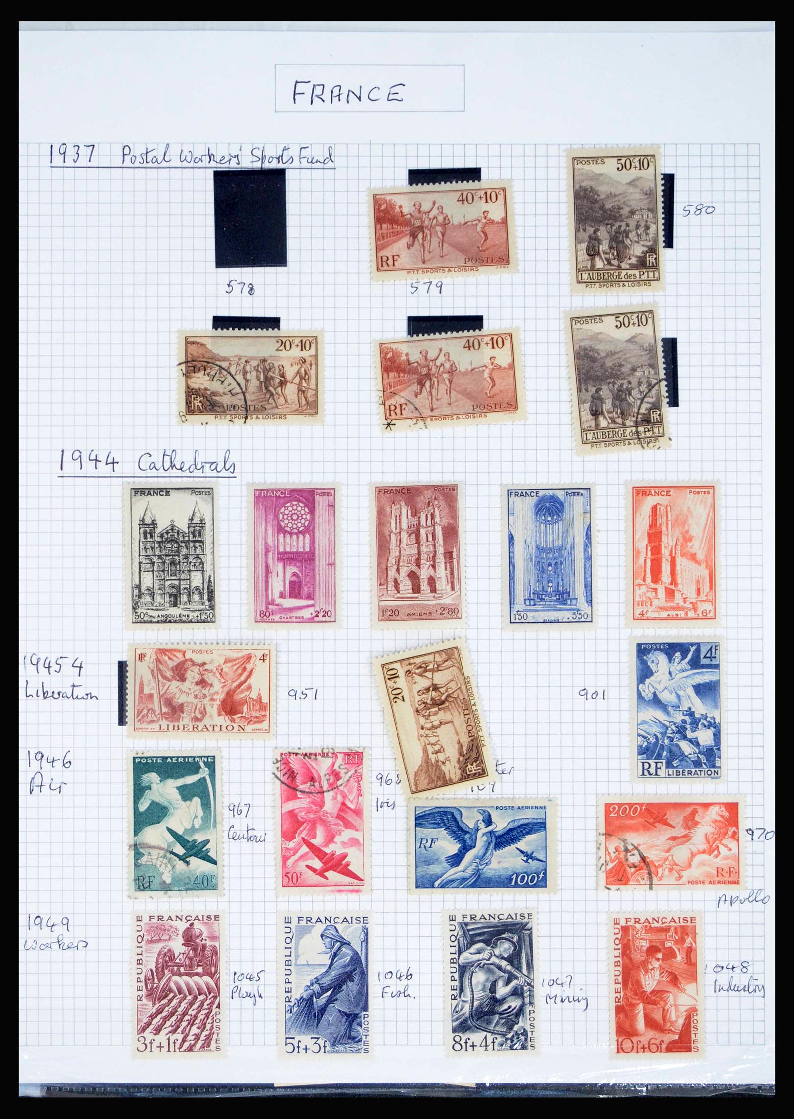 40006 0019 - Stamp collection 40006 France and colonies 1853-1970.