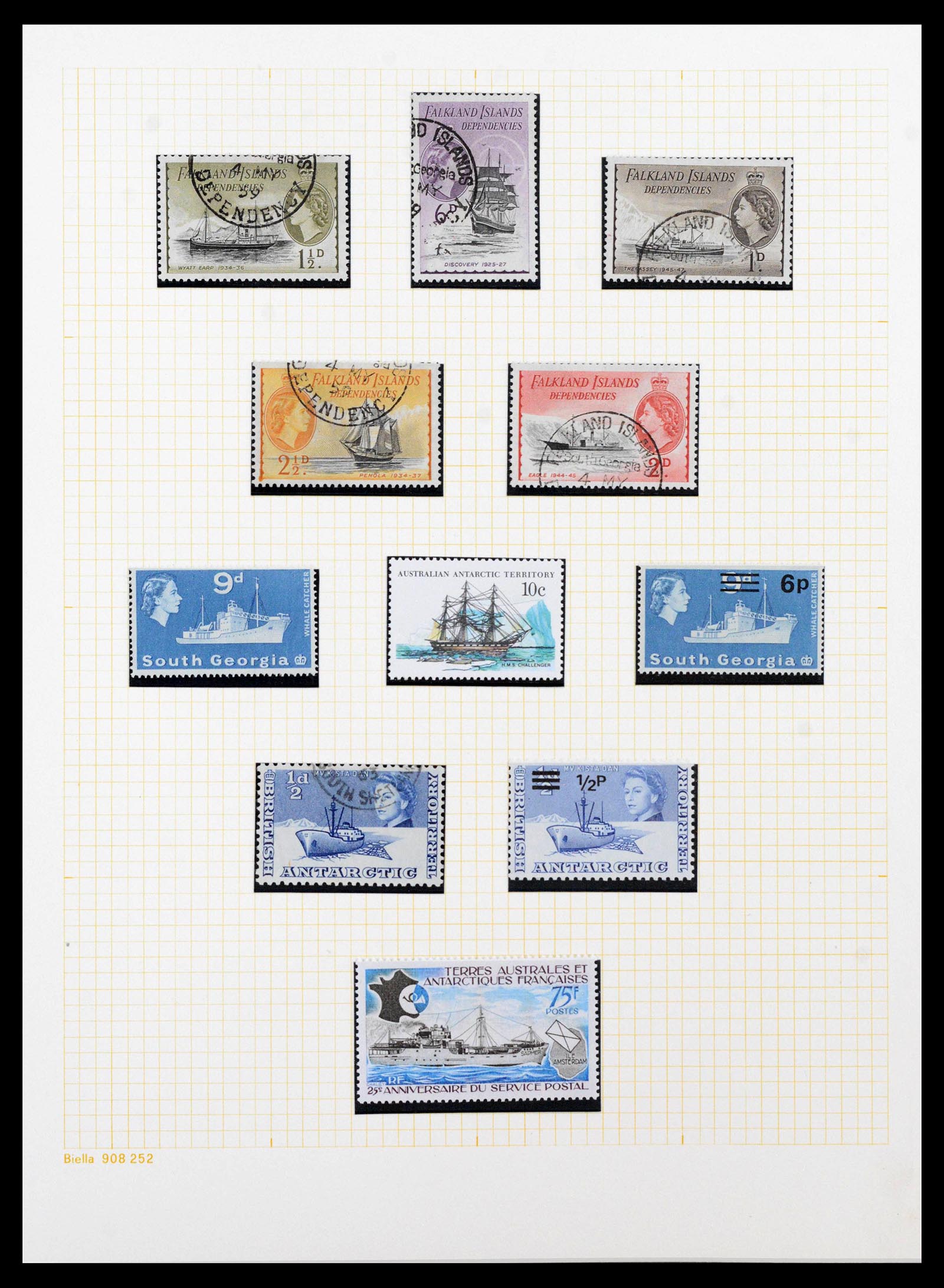 40018 0002 - Stamp collection 40018 Antarctica 1940-1990.