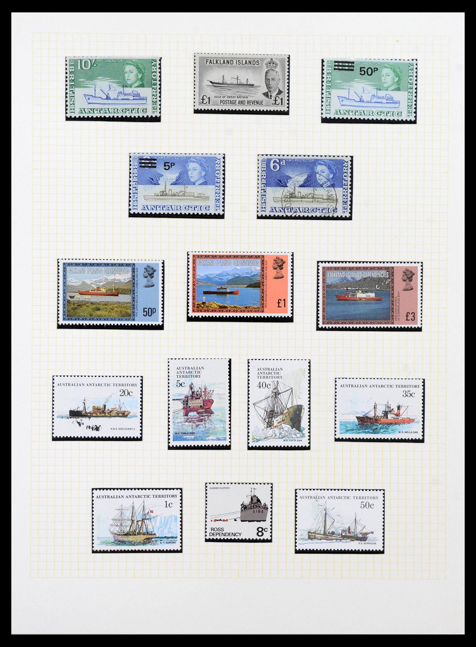 40018 0003 - Stamp collection 40018 Antarctica 1940-1990.