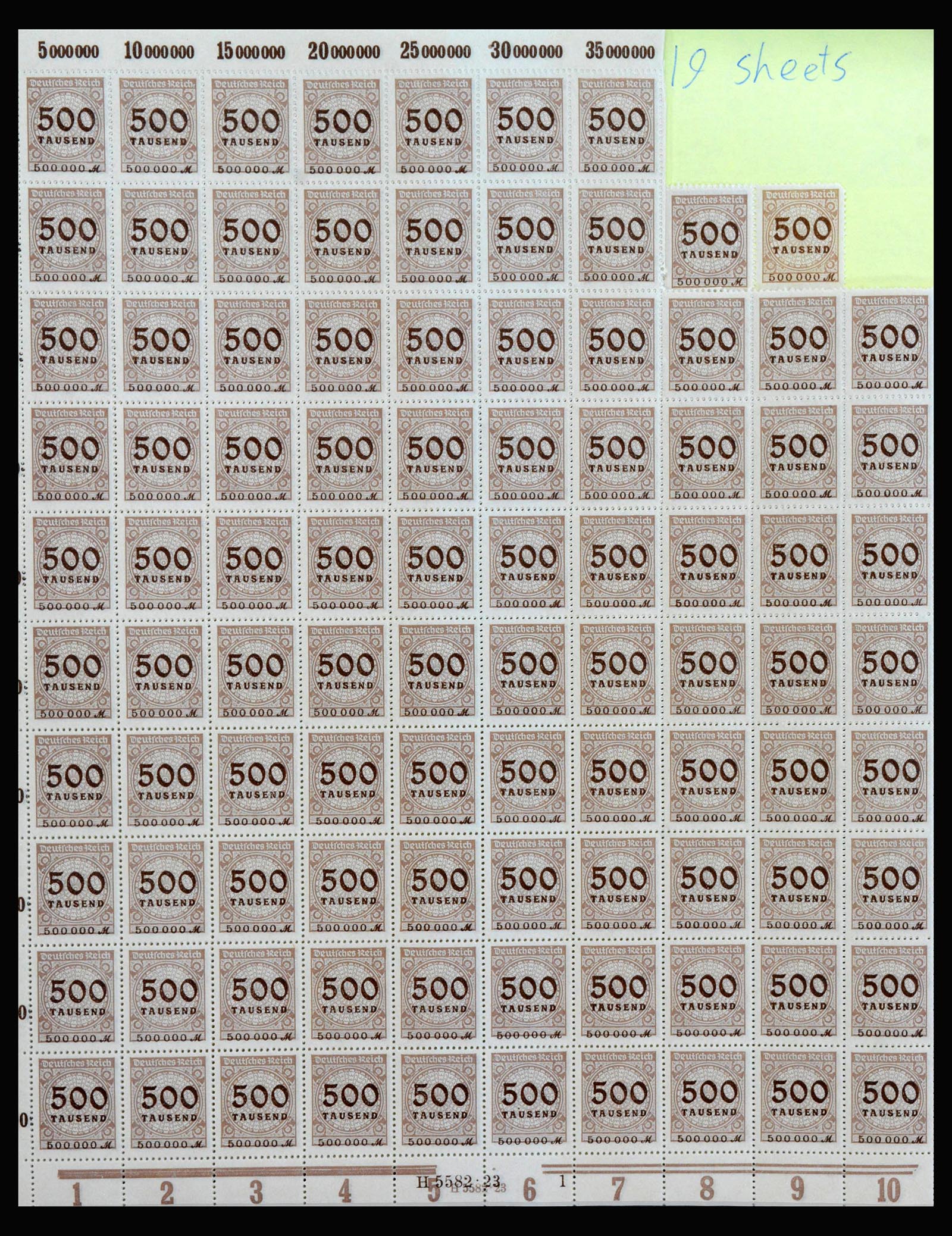 40028 0001 - Stamp collection 40028 German Reich infla sheets.