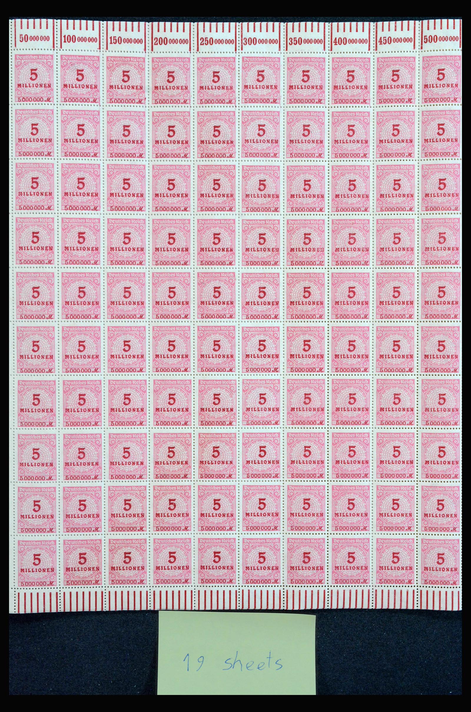 40028 0002 - Stamp collection 40028 German Reich infla sheets.