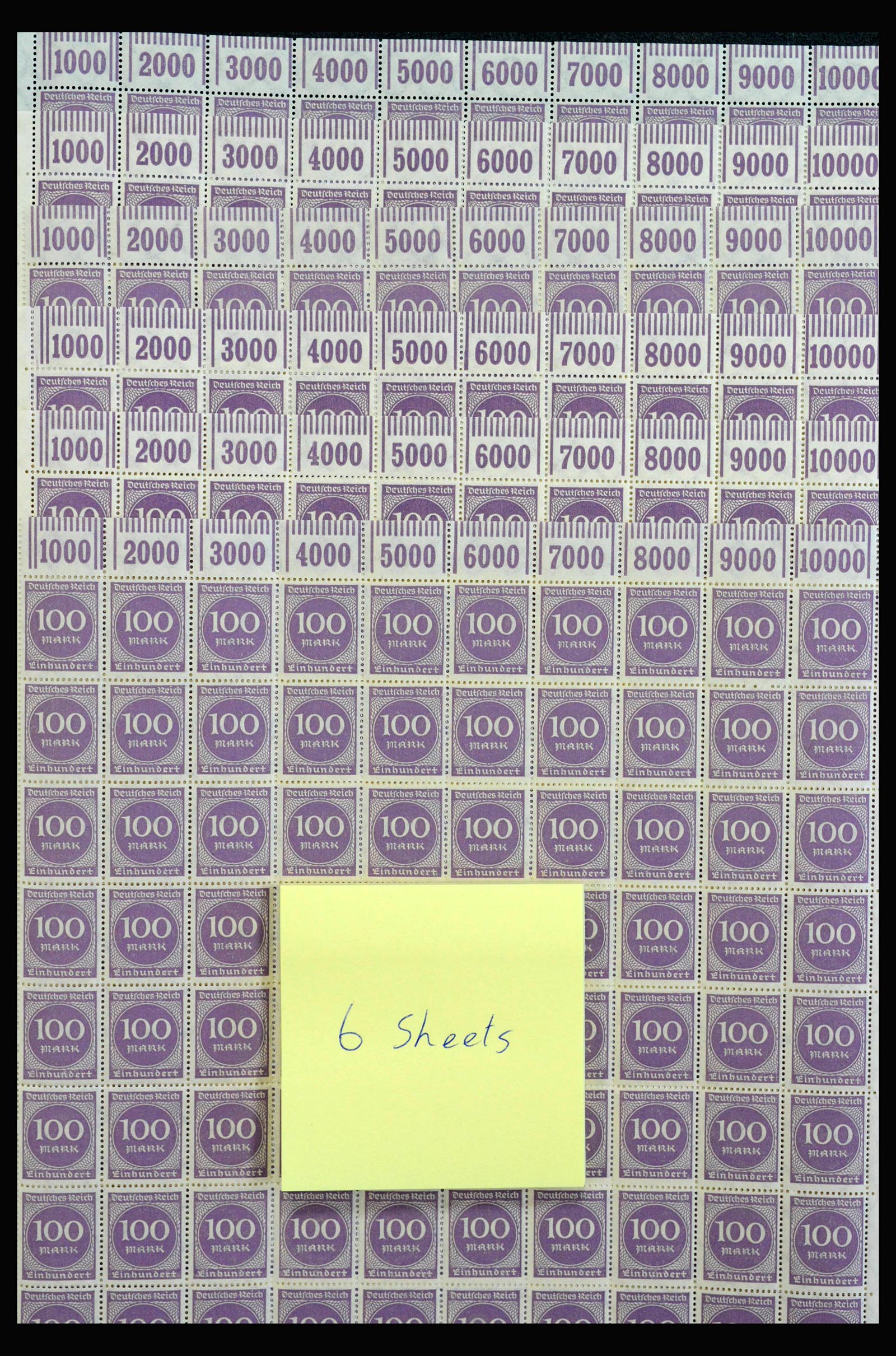 40028 0003 - Stamp collection 40028 German Reich infla sheets.