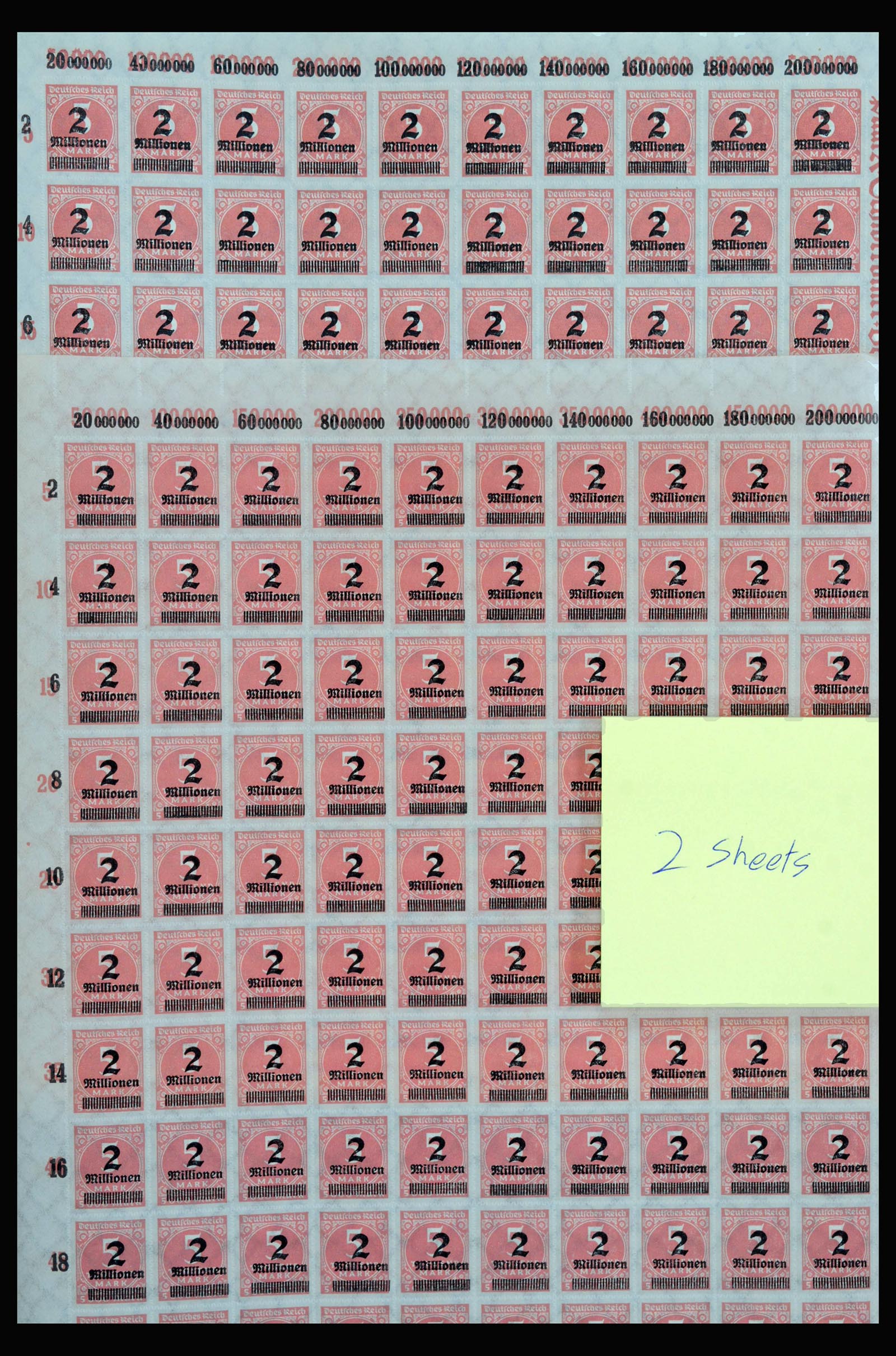 40028 0004 - Stamp collection 40028 German Reich infla sheets.