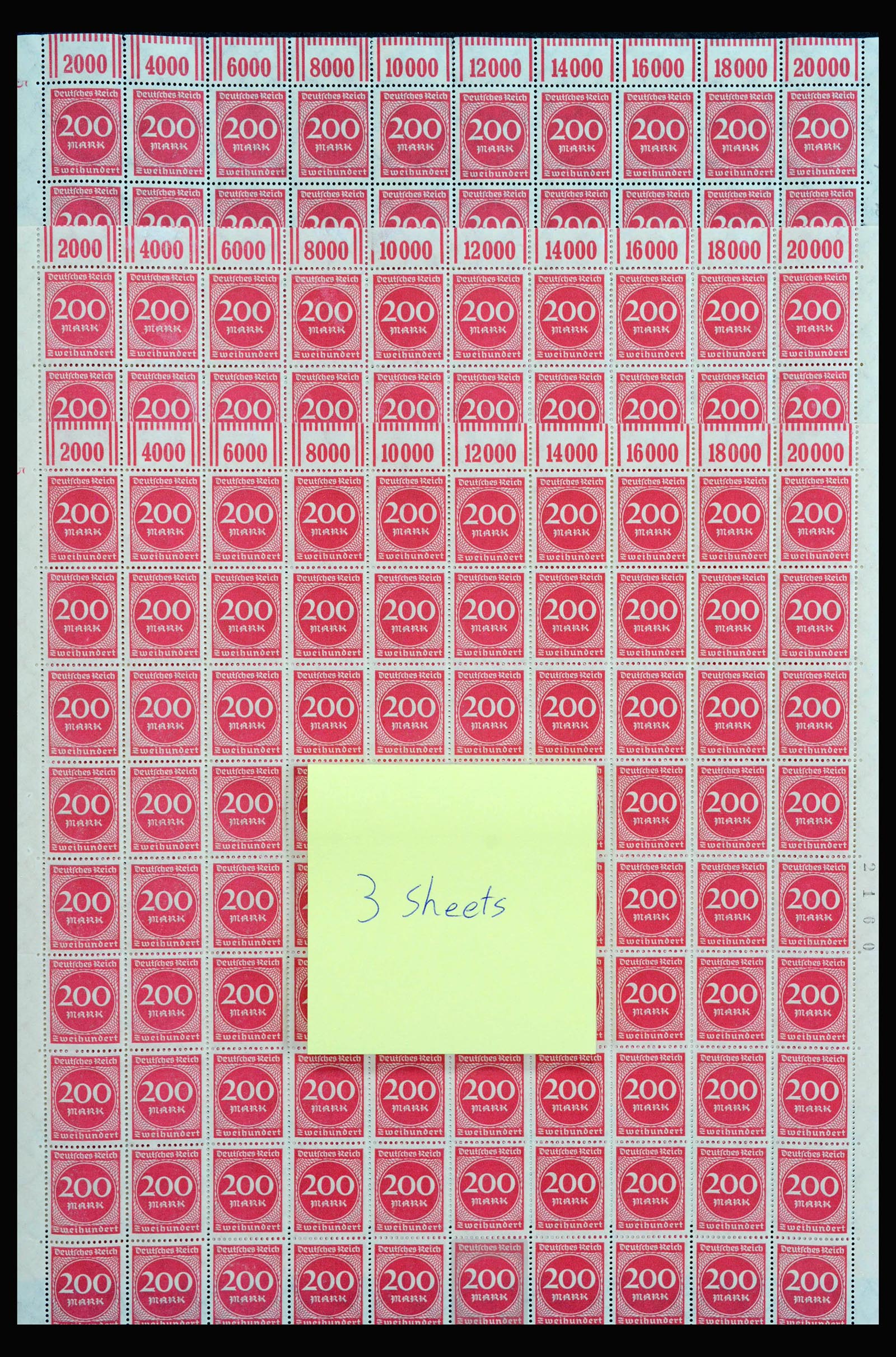 40028 0005 - Stamp collection 40028 German Reich infla sheets.