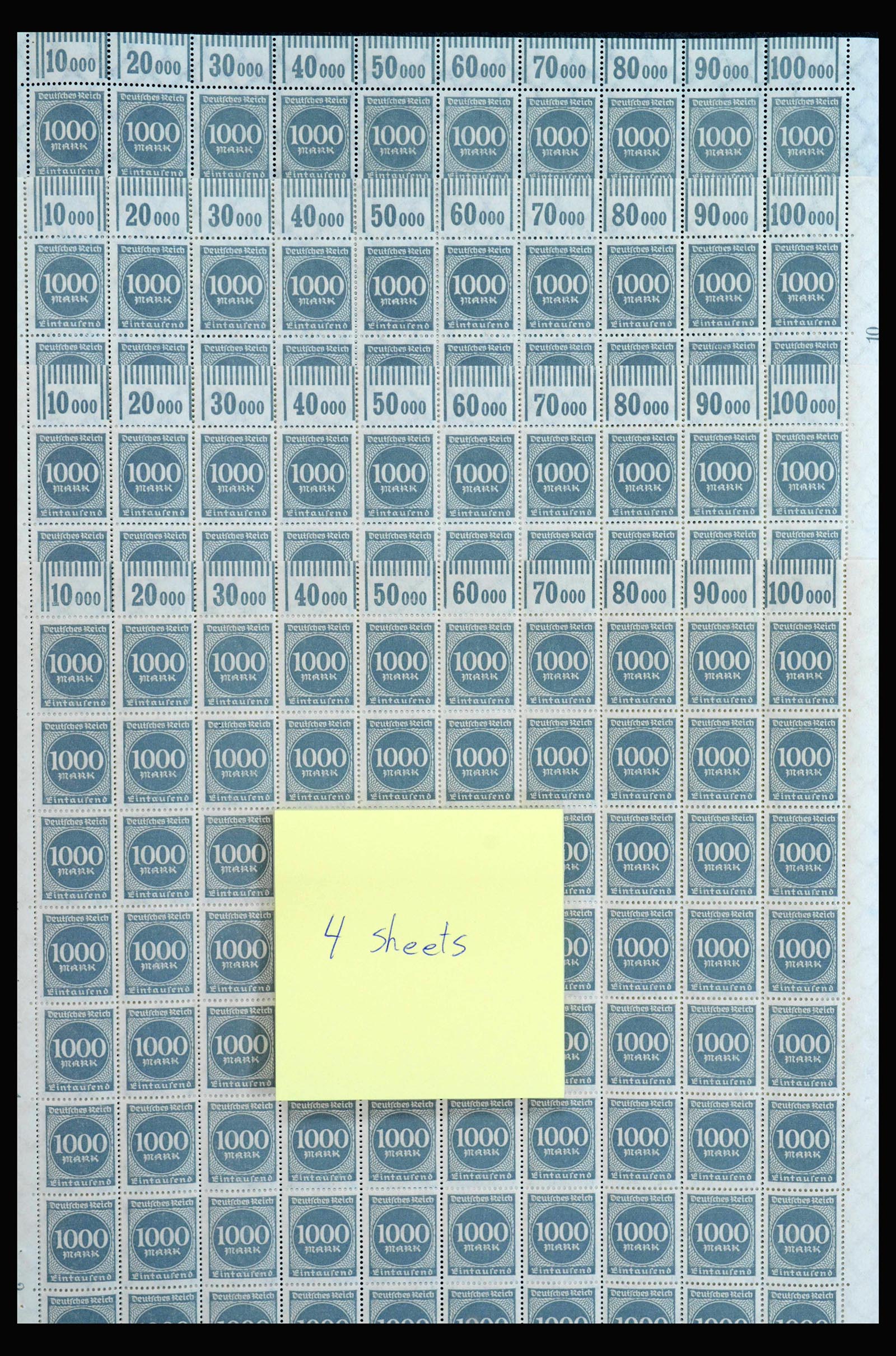 40028 0008 - Stamp collection 40028 German Reich infla sheets.