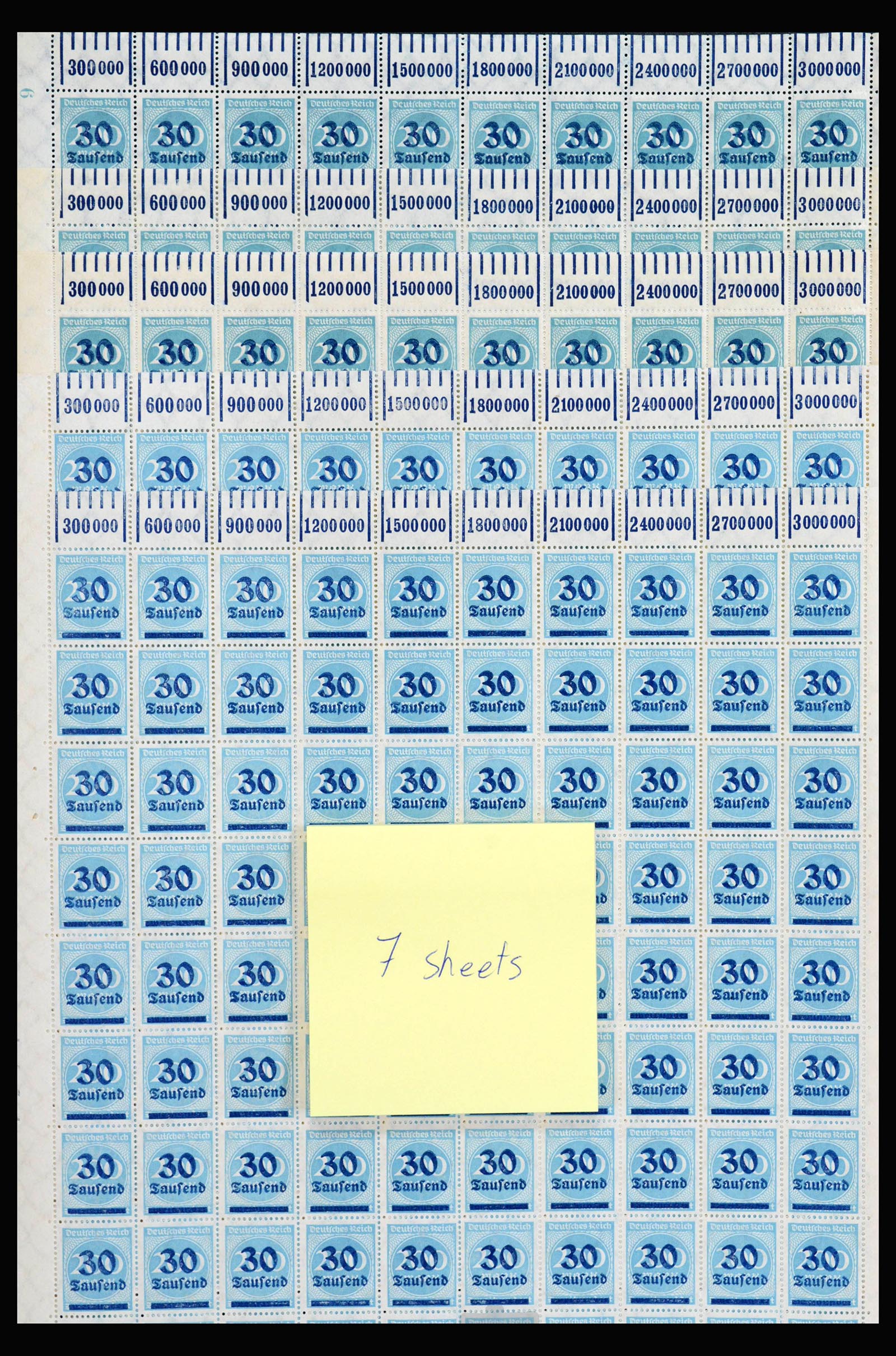 40028 0009 - Stamp collection 40028 German Reich infla sheets.