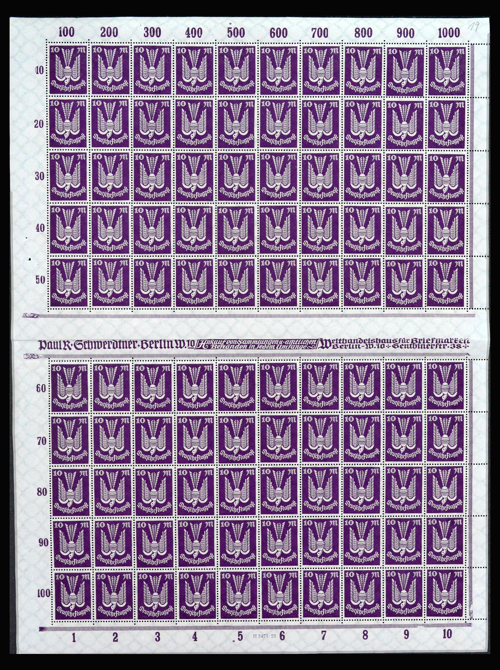 40028 0010 - Stamp collection 40028 German Reich infla sheets.