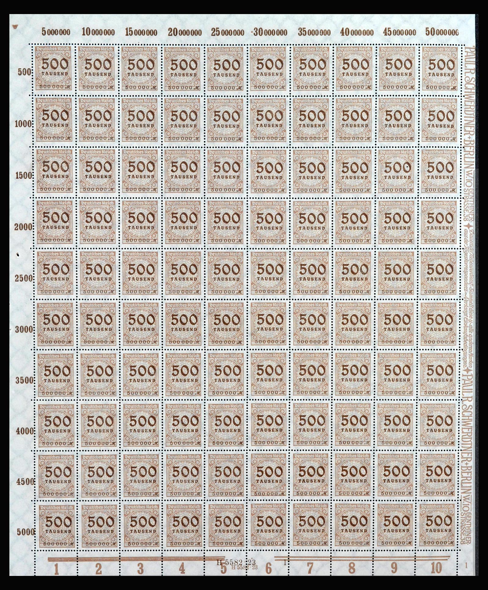 40028 0011 - Stamp collection 40028 German Reich infla sheets.