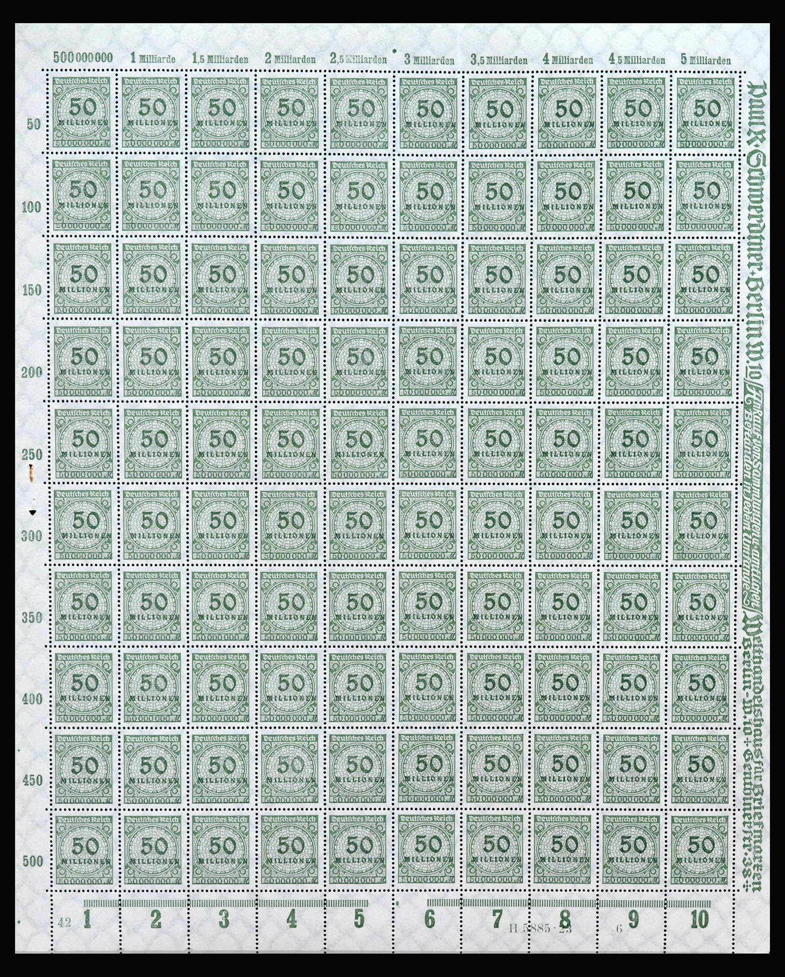 40028 0012 - Stamp collection 40028 German Reich infla sheets.