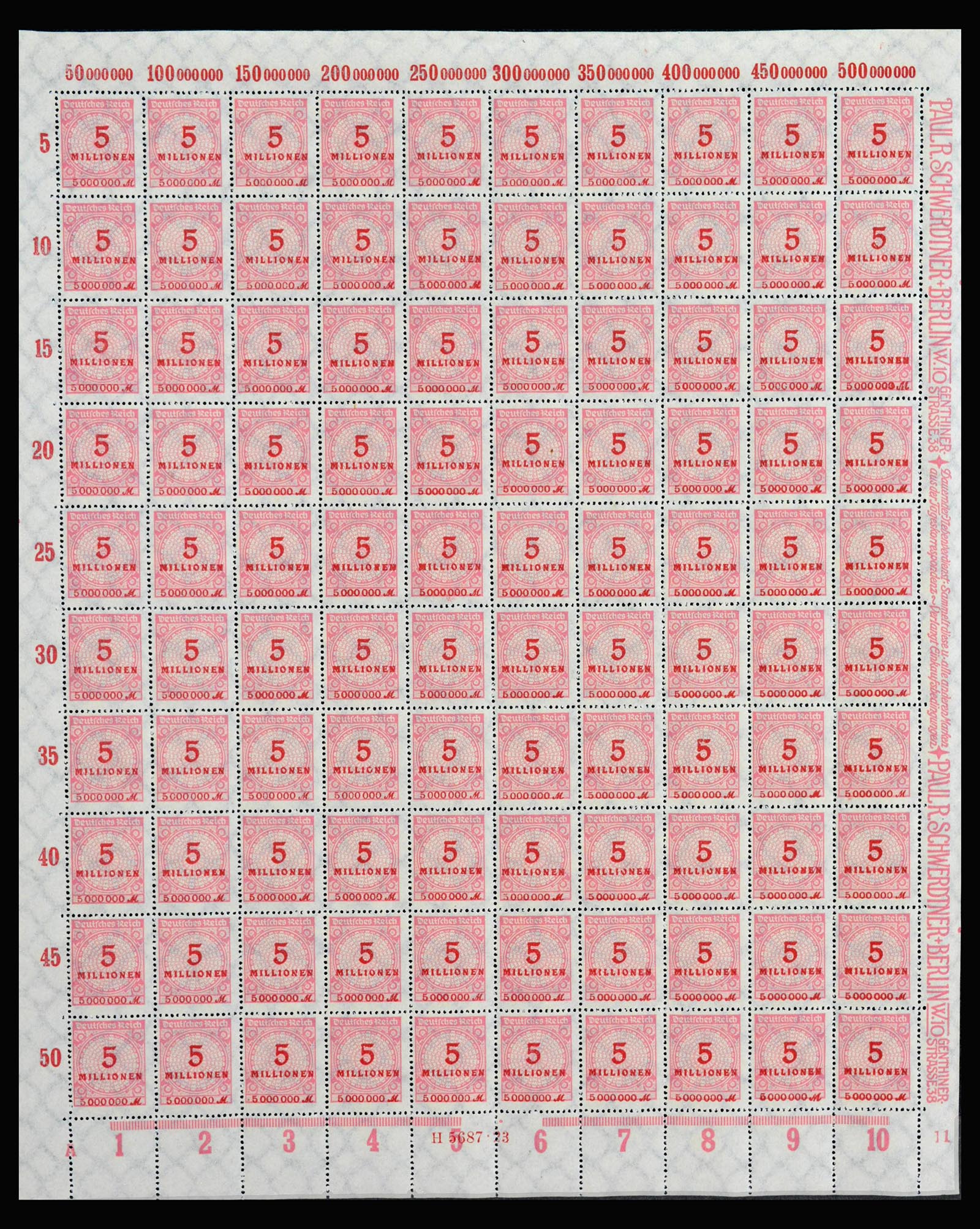 40028 0013 - Stamp collection 40028 German Reich infla sheets.