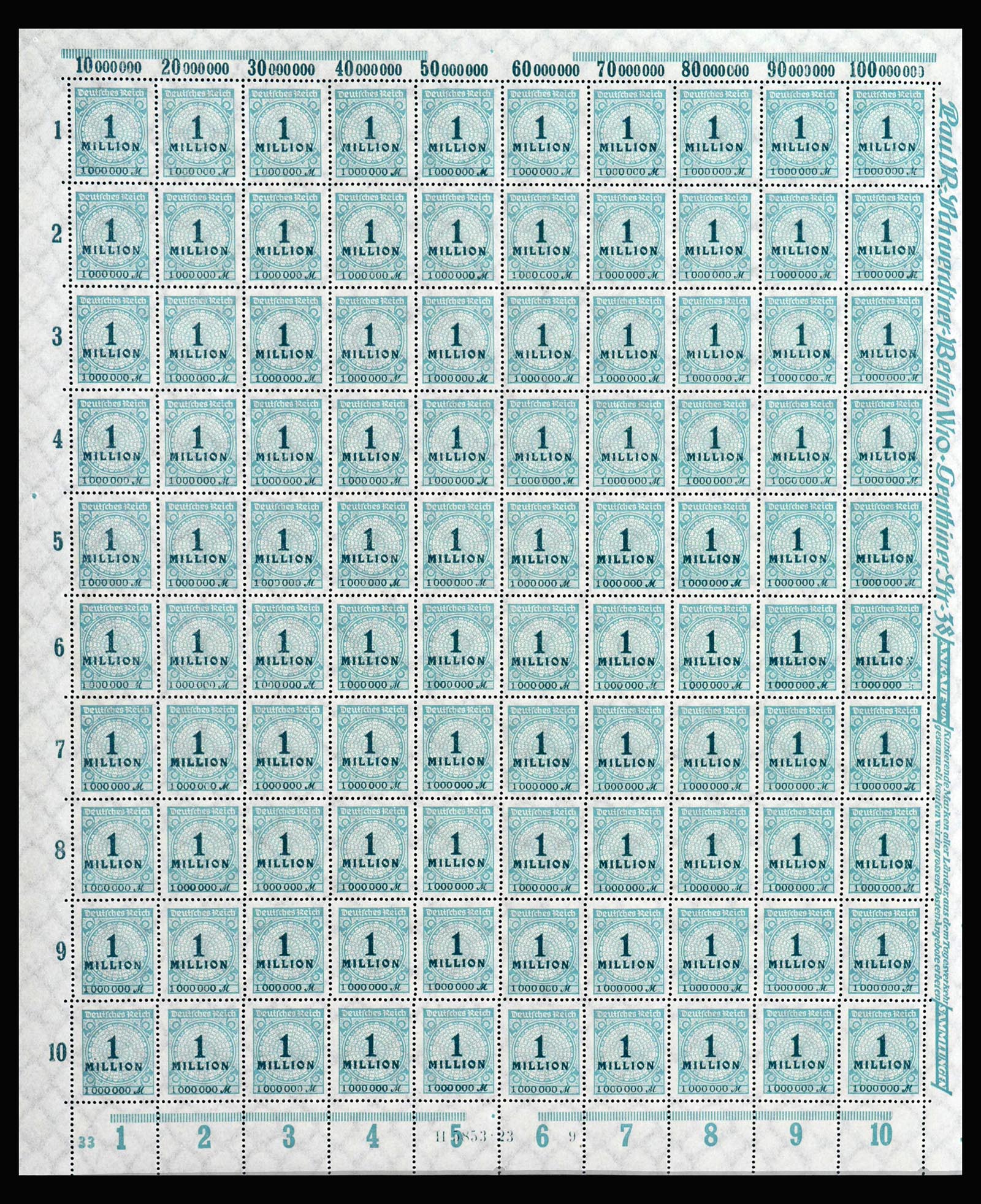 40028 0014 - Stamp collection 40028 German Reich infla sheets.