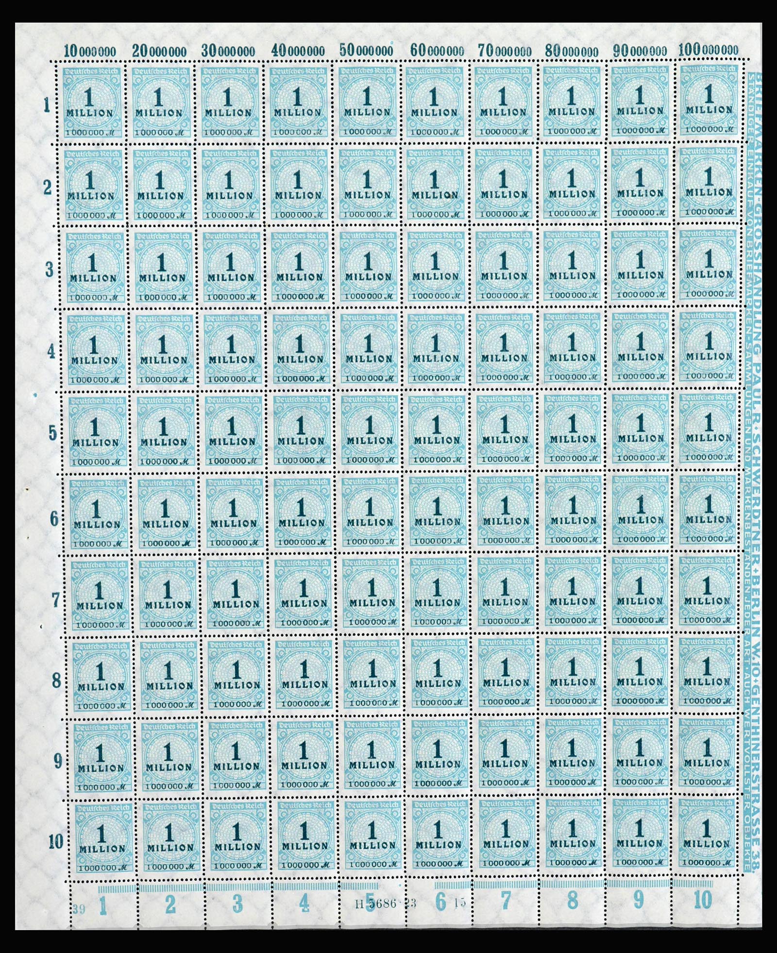 40028 0016 - Stamp collection 40028 German Reich infla sheets.